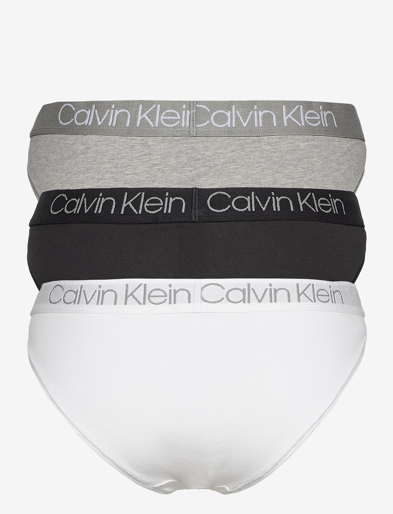 Calvin Klein - 3PK HIGH LEG TANGA - majtki - black/white/grey heather - 1