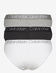 Calvin Klein - 3PK HIGH LEG TANGA - briefs - black/white/grey heather - 1