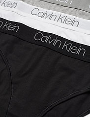 Calvin Klein - 3PK HIGH LEG TANGA - majtki - black/white/grey heather - 2