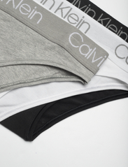 Calvin Klein - 3PK HIGH LEG TANGA - midi & maxi - black/white/grey heather - 3