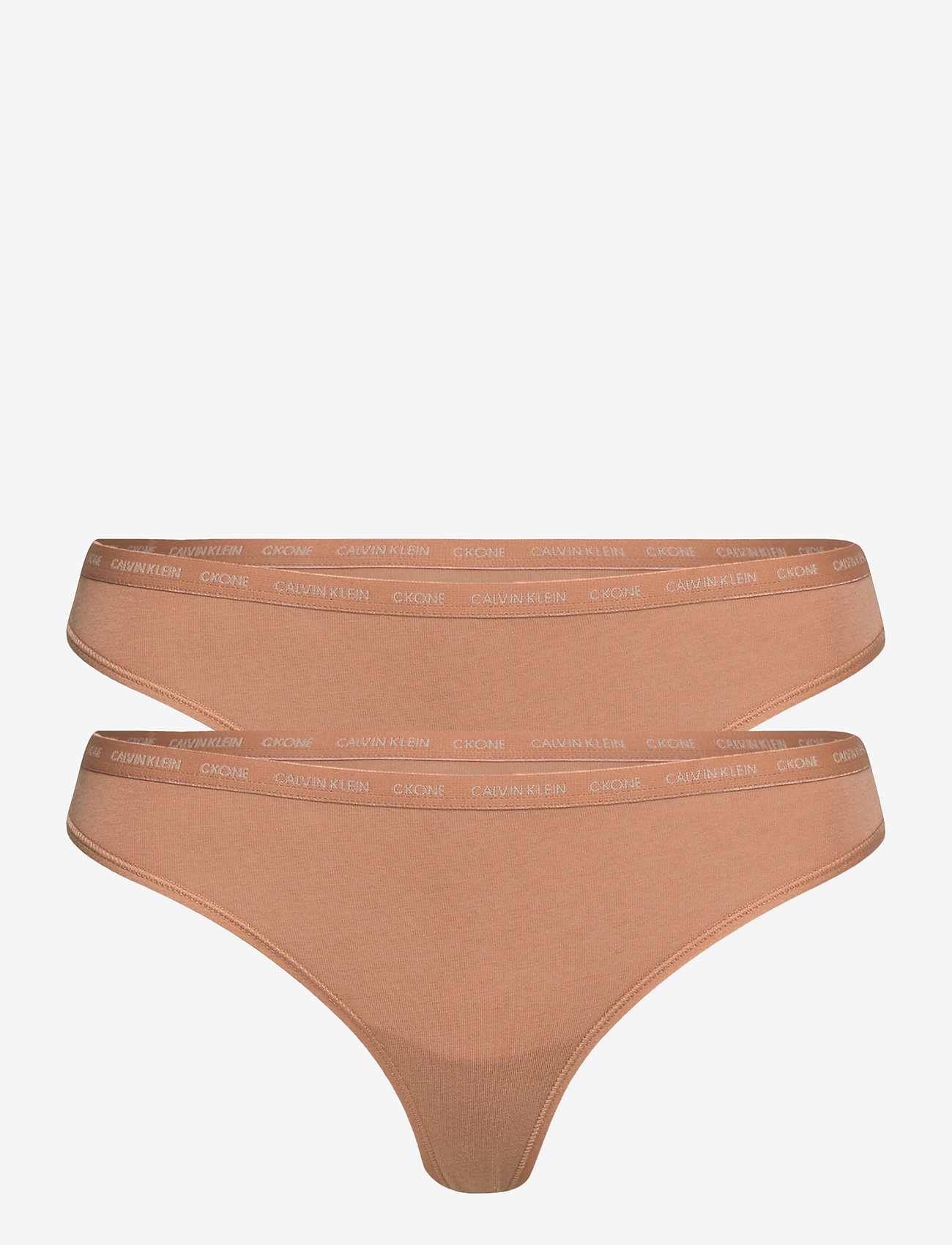 Calvin Klein - THONG 2PK - sandalwood/sandalwood - 0