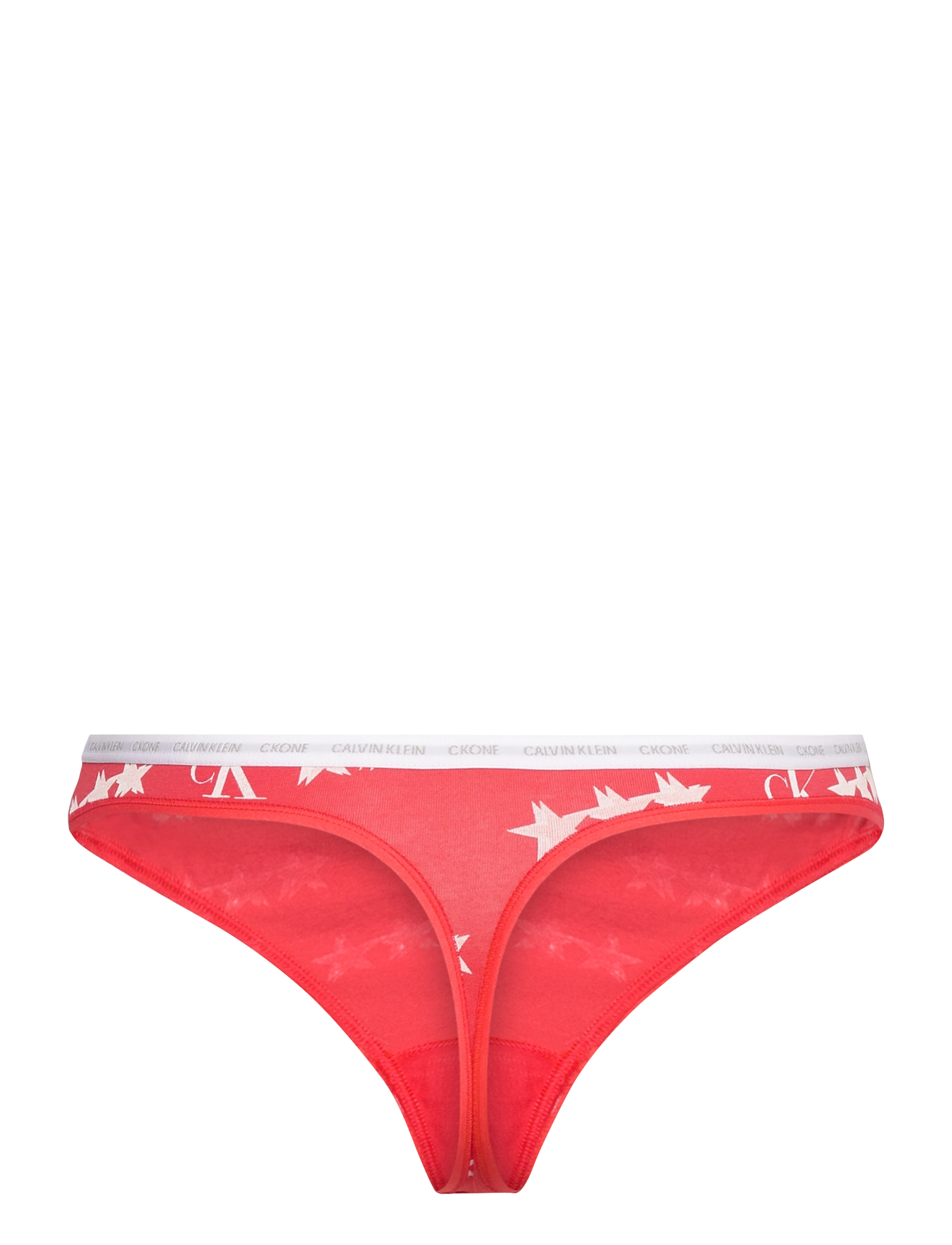 Calvin Klein - THONG 2PK - white/45 star print - 3