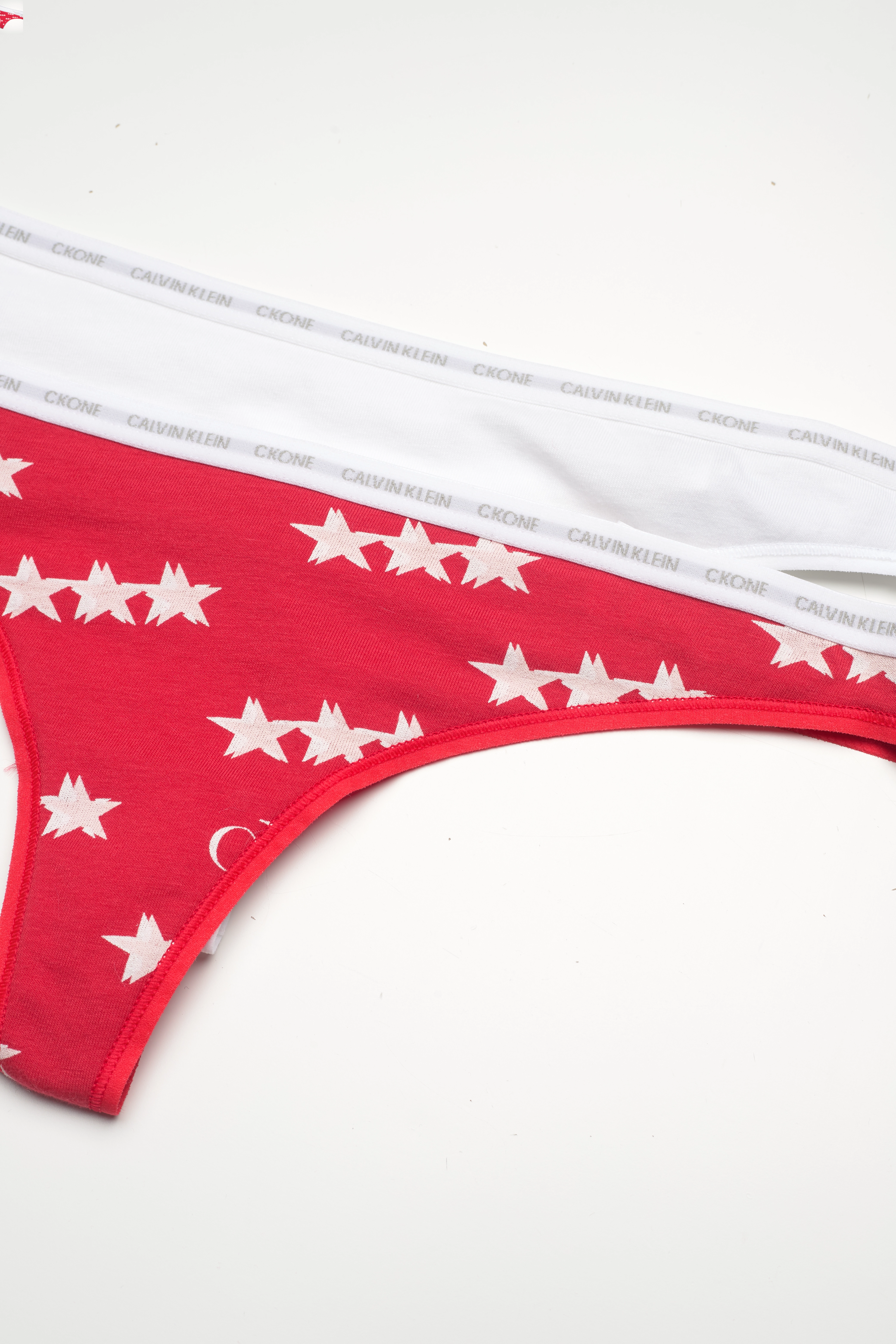 Calvin Klein - THONG 2PK - white/45 star print - 4