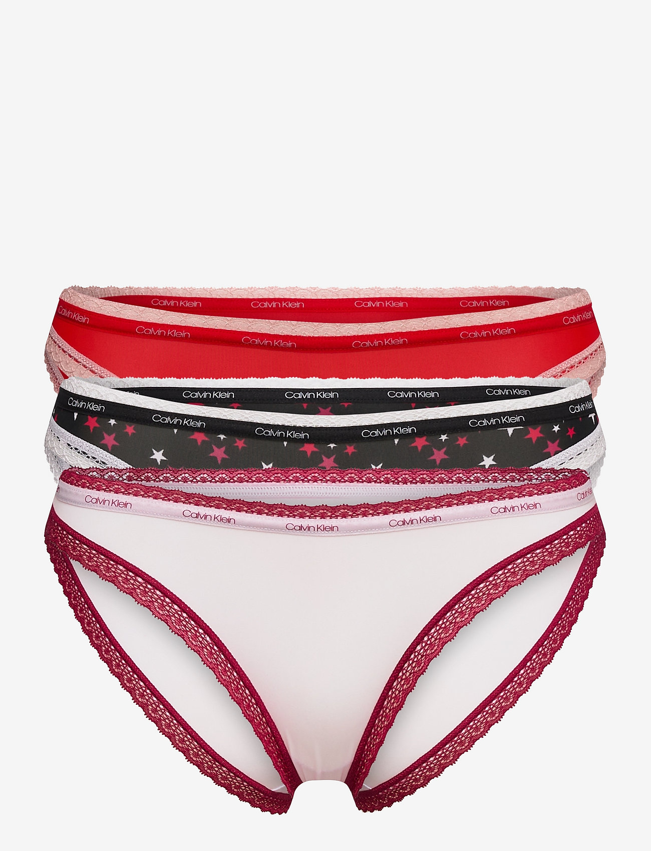 Calvin Klein - BIKINI 3PK - twinkle/mauve berry/rustic red - 0
