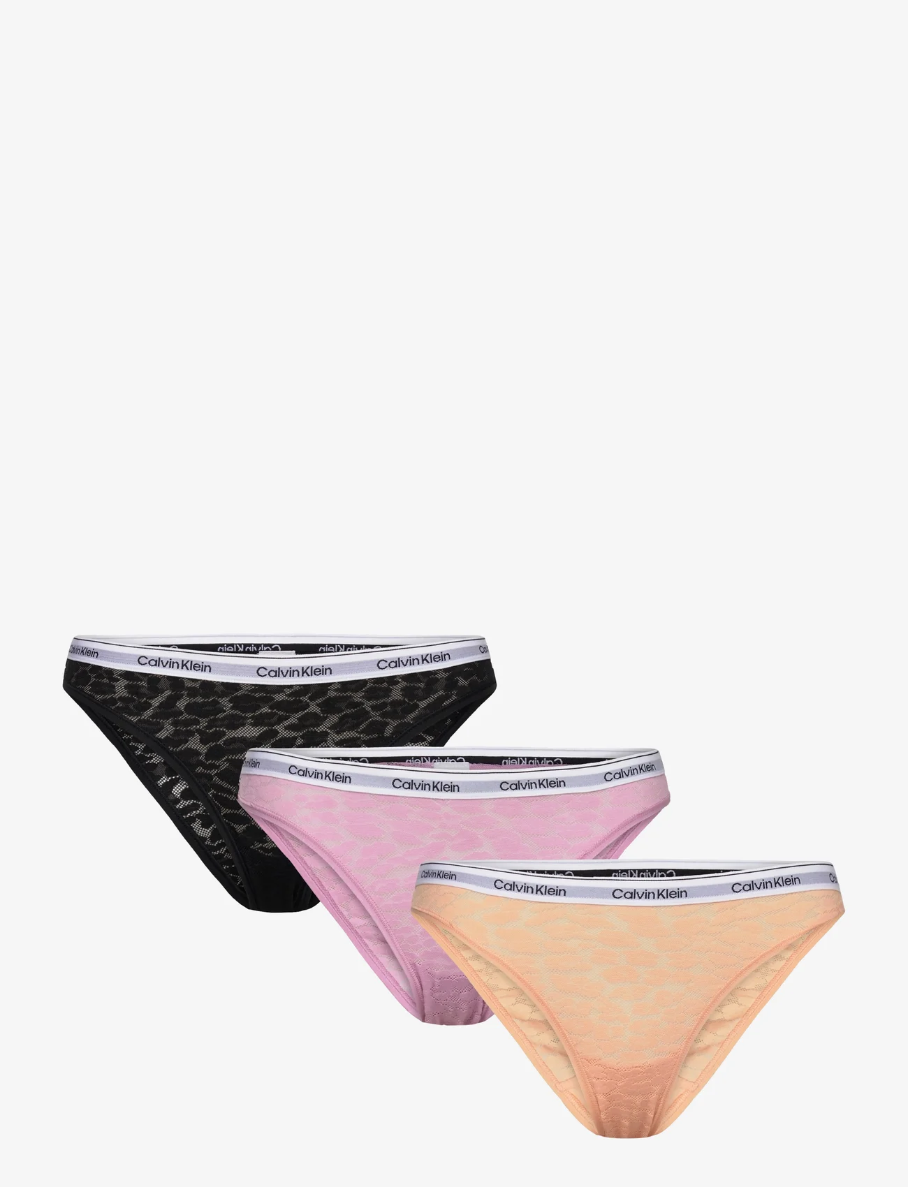 Calvin Klein - BRAZILLIAN 3PK - brazilian panties - black/peach nougat/mauve mist - 0