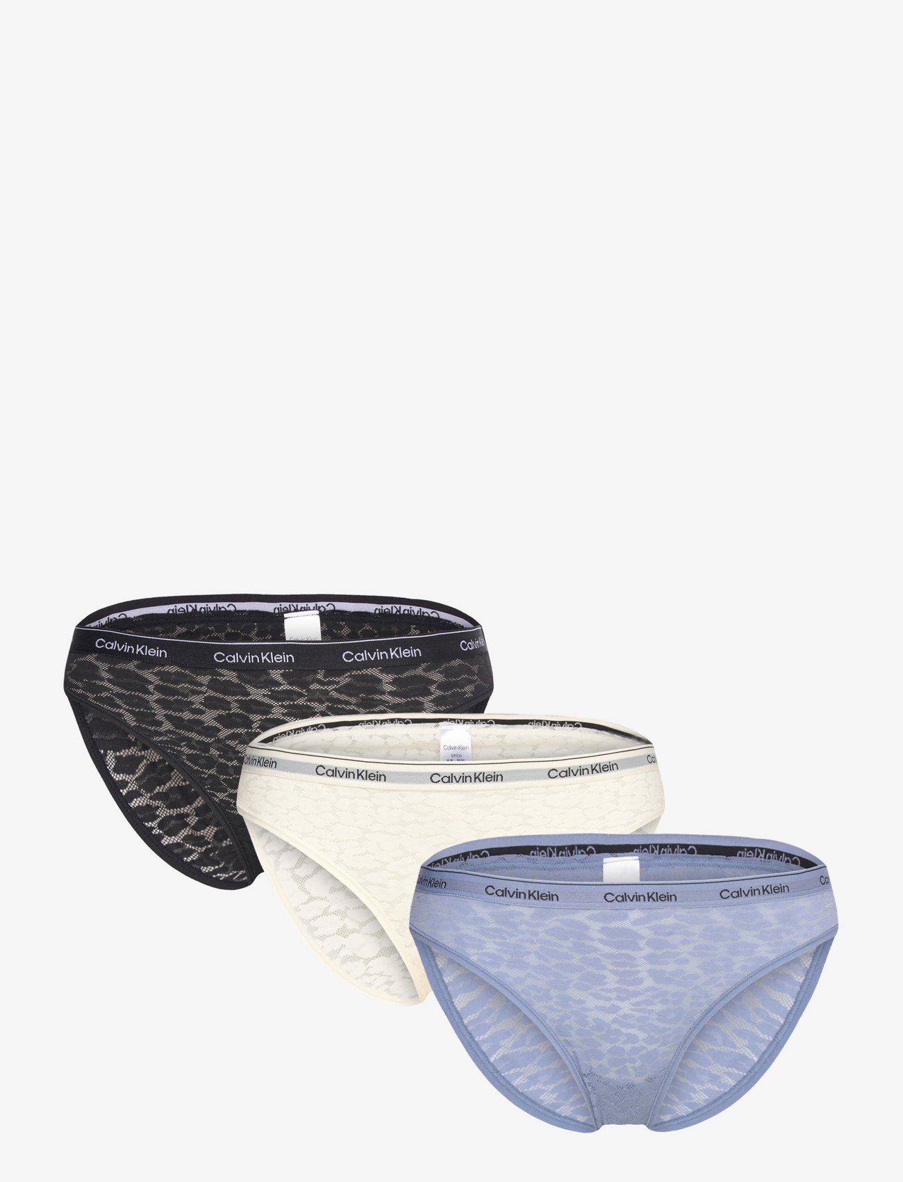 Calvin Klein - BIKINI 3PK - laveste priser - black/ ivory/ troposphere - 0