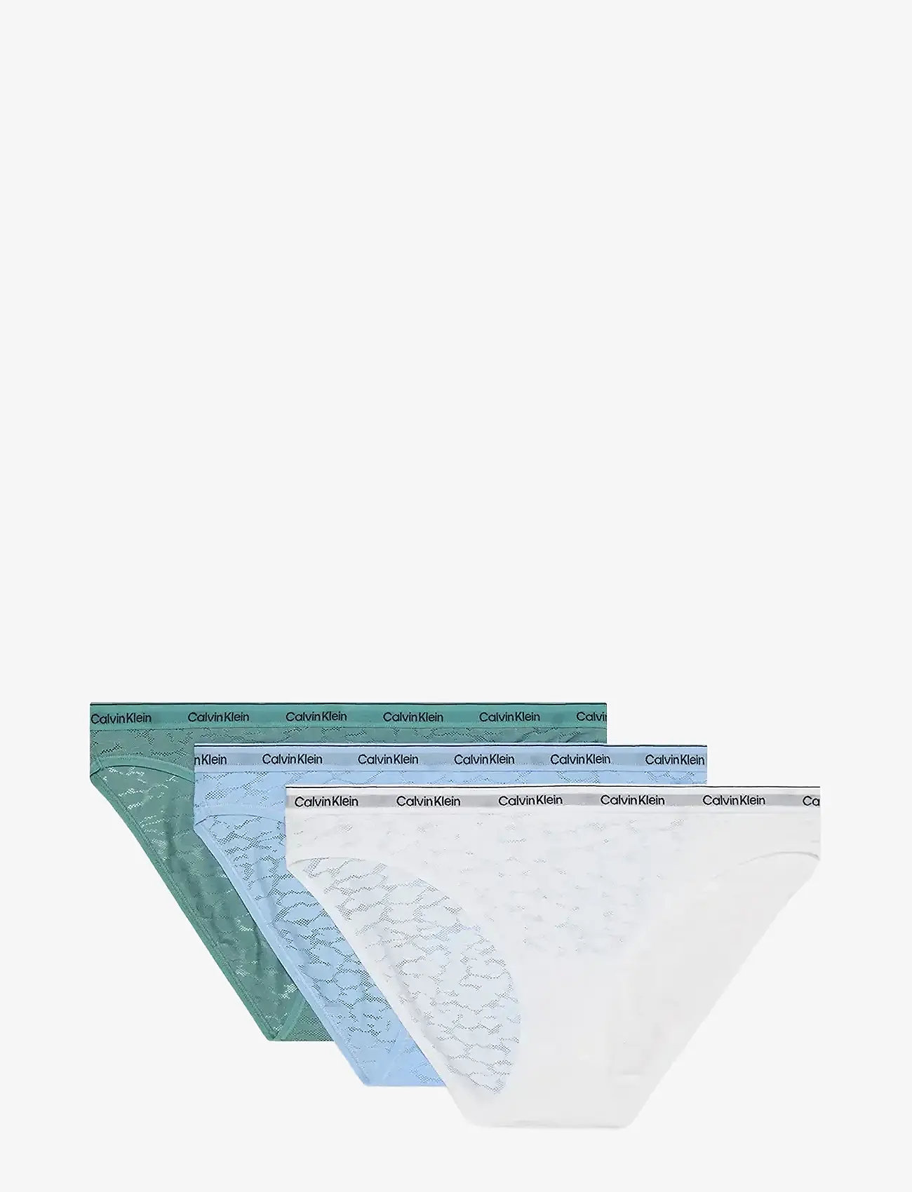 Calvin Klein - BIKINI 3PK - brasiilia stiilis aluspüksid - slate turqouis frozen fjord white - 0