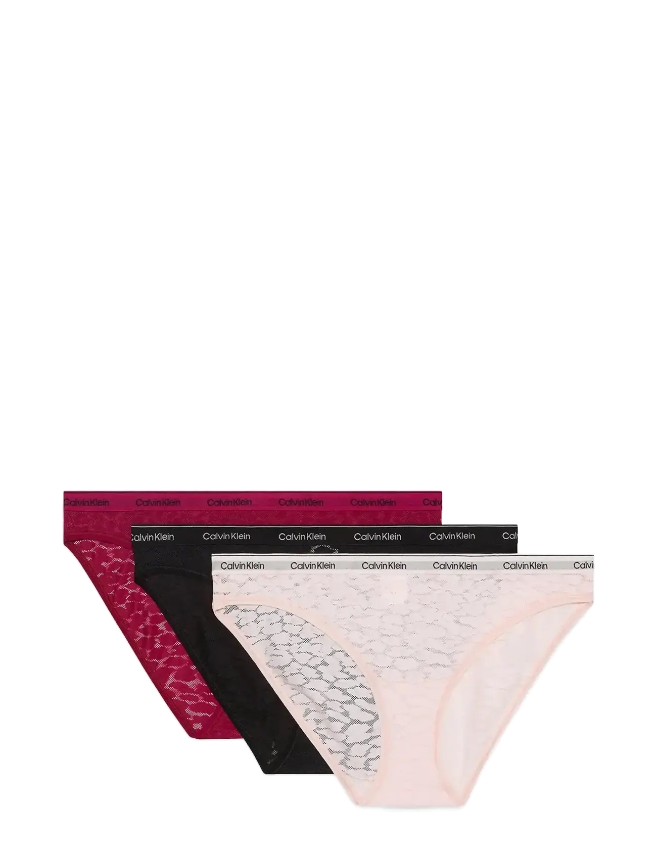 Calvin Klein Bikini 3Pk, XS, Burgundy, Trusser > Trusser, Dame