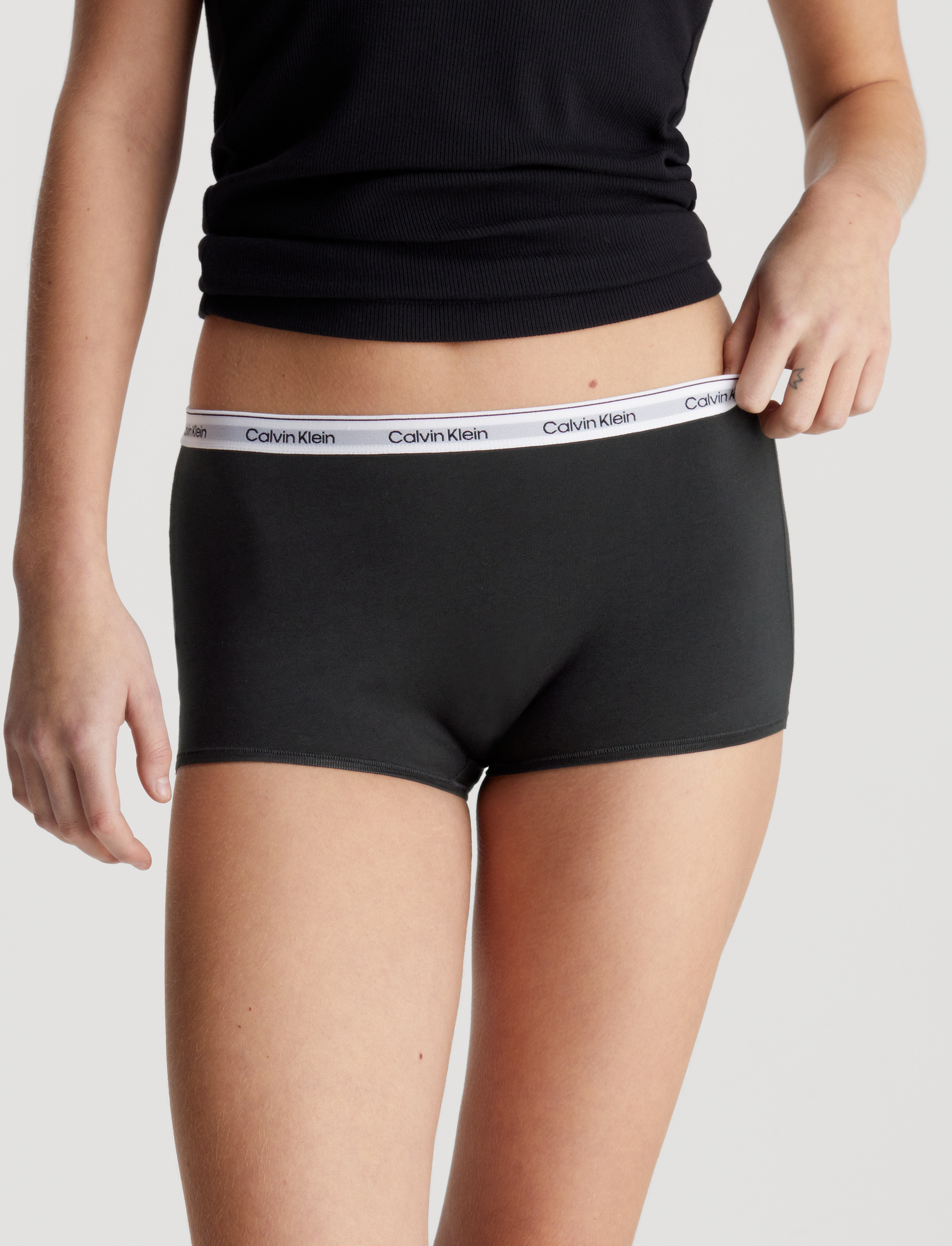 Calvin Klein BOYSHORT - Trusser - BLACK / black