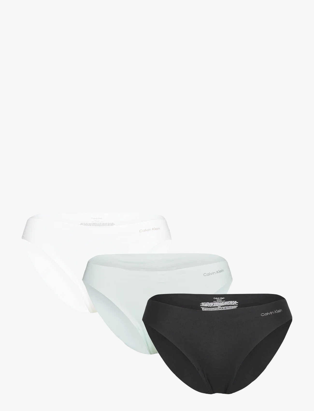 Calvin Klein - 3 PACK BIKINI (MID-RISE) - nahtlose slips - black/white/island reef - 0