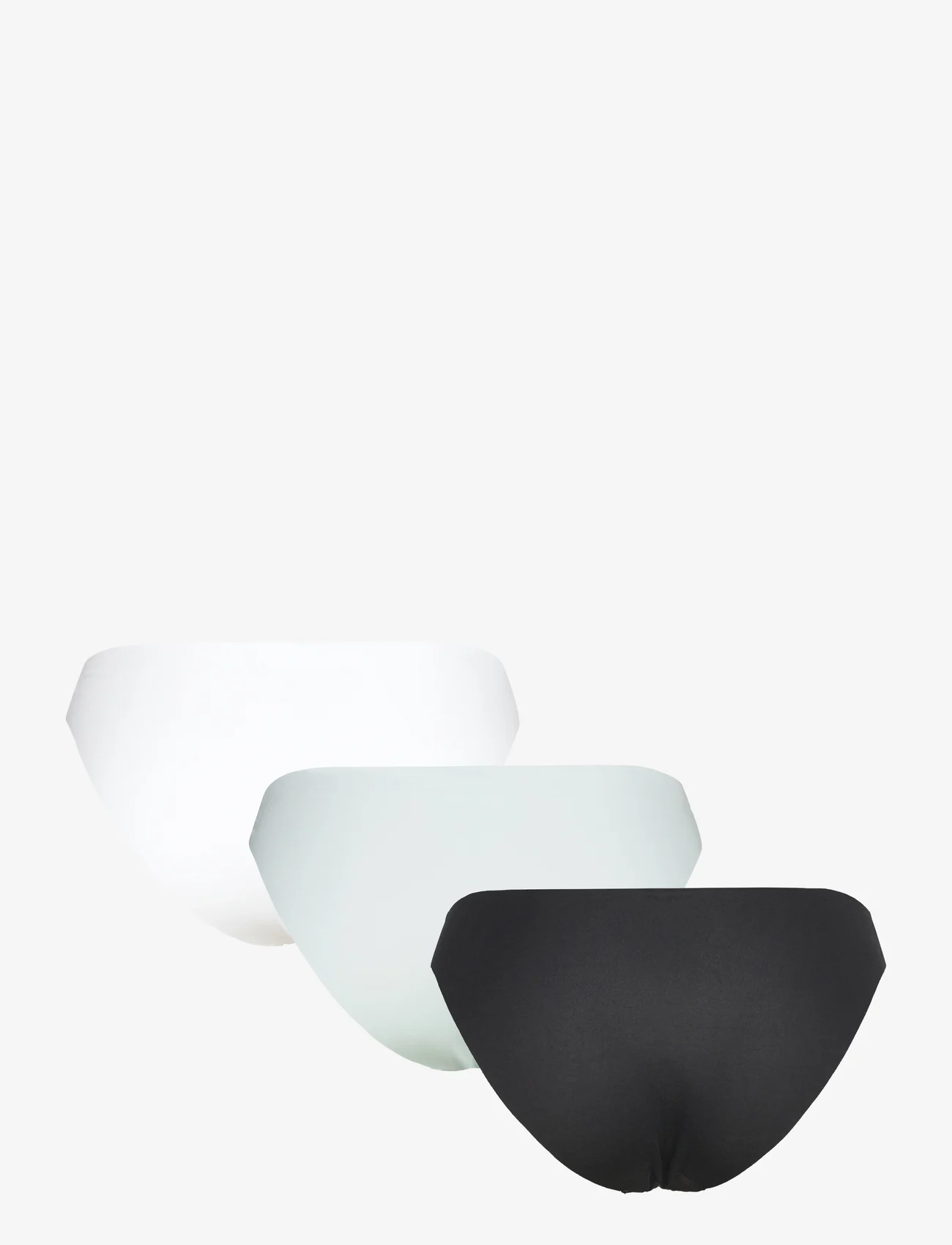 Calvin Klein - BIKINI 3PK - majtki bezszwowe - black/white/island reef - 1