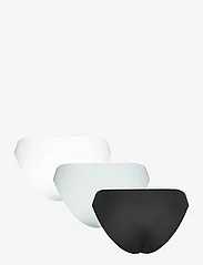 Calvin Klein - 3 PACK BIKINI (MID-RISE) - bezvīļu biksītes - black/white/island reef - 1