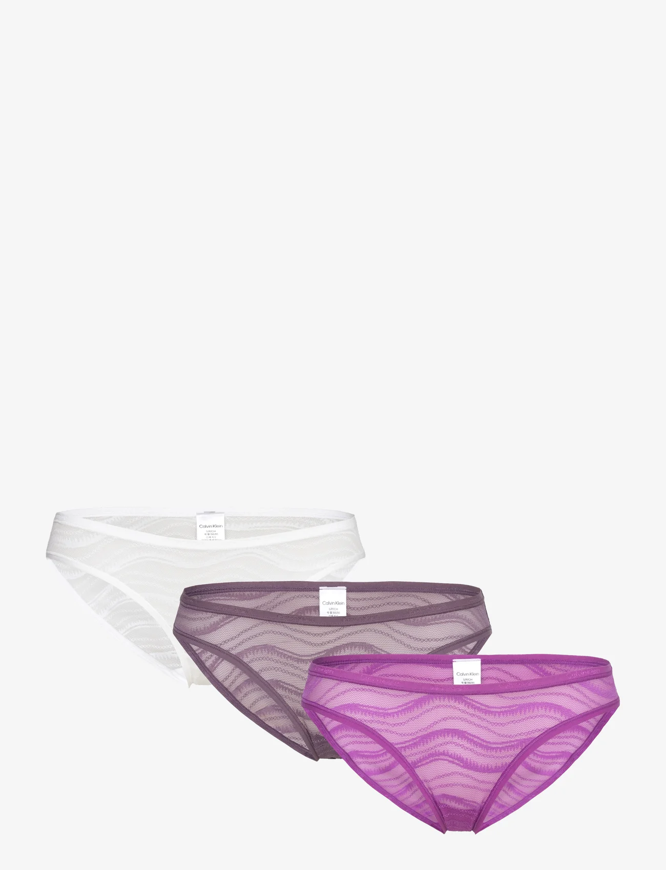 Calvin Klein - BIKINI 3PK - majtki - dahlia/vintage violet/white - 0