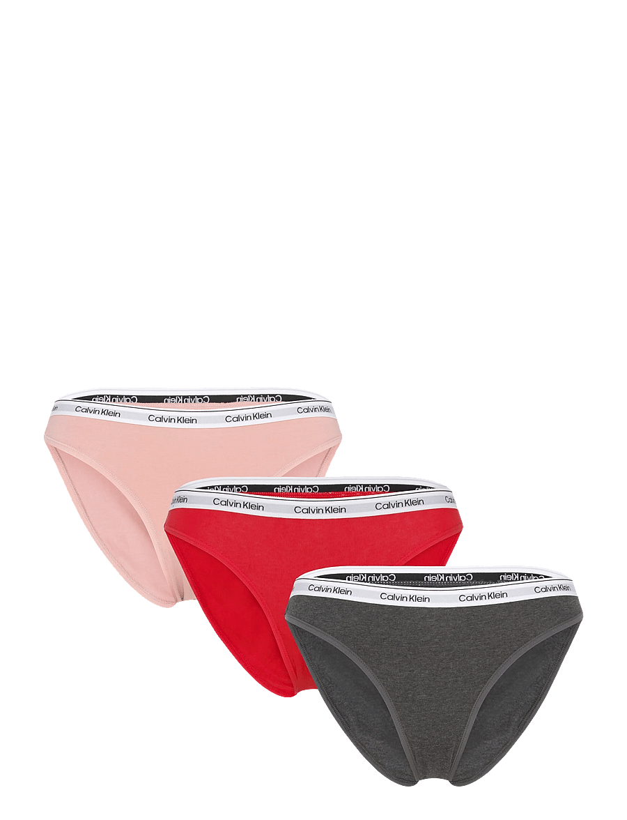Calvin Klein - BIKINI 3PK - brazilian trosor - charcoal grey/adreniline rush/subdu - 0