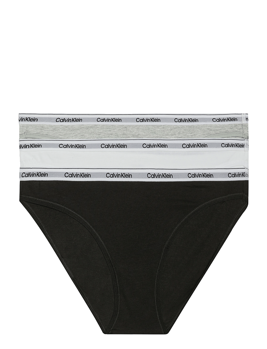 Calvin Klein - BIKINI 3PK - brazilian trusser - 1 black white grey heather - 1