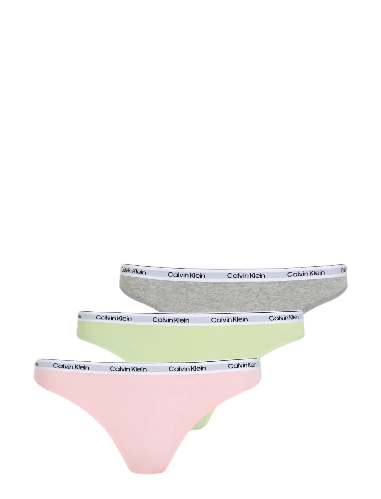 Calvin Klein BIKINI 3PK - Undertøj - HIGHLINE GREEN/BUFF PINK/GRY HTR / pink/rose