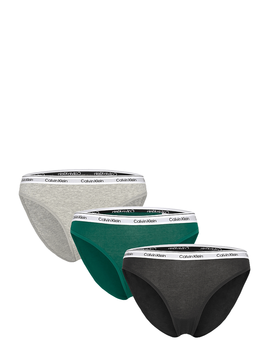 Calvin Klein - BIKINI 3PK - brazilian panties - black/grey heather/turf - 0