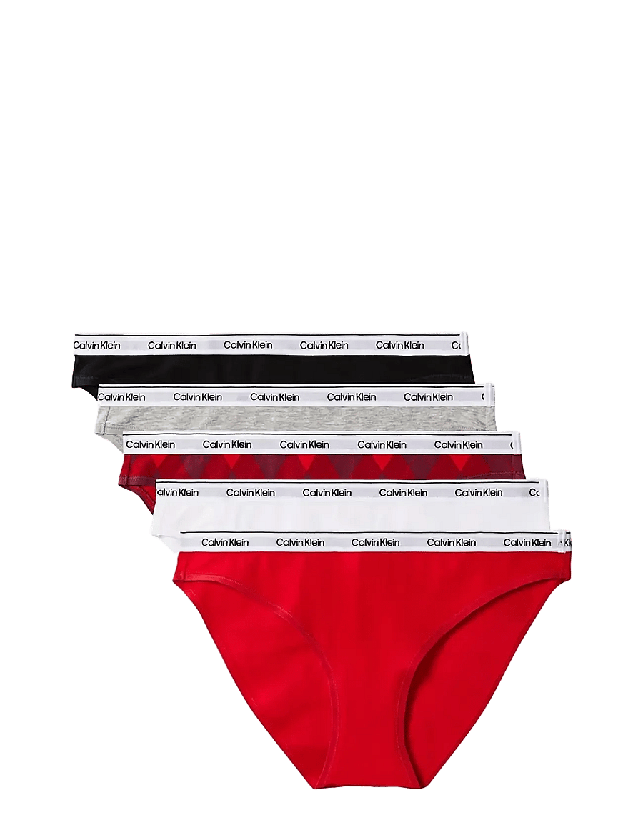 Calvin Klein - BIKINI 5PK - briefs - black grey heather argyle 25 establ - 1