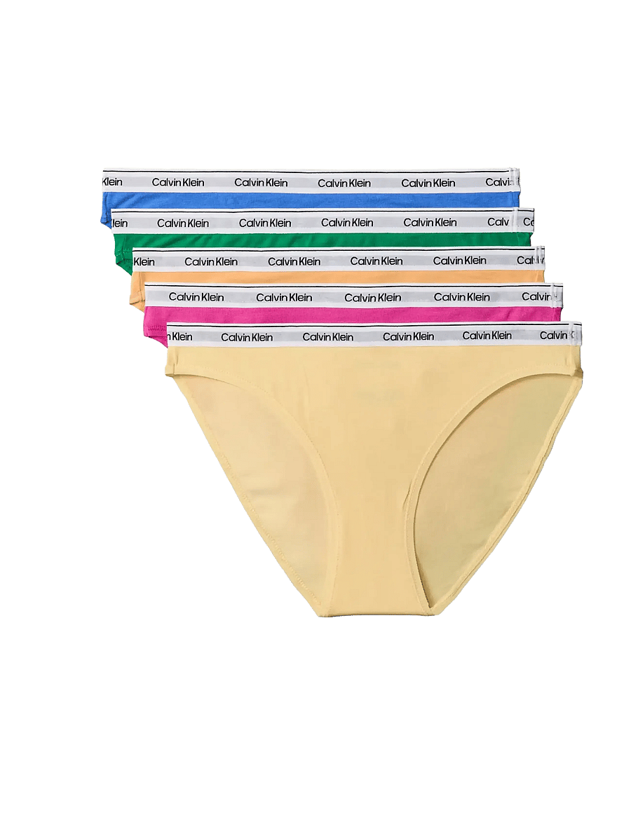 Calvin Klein - BIKINI 5PK - briefs - mardi gras green relay gold golden - 1