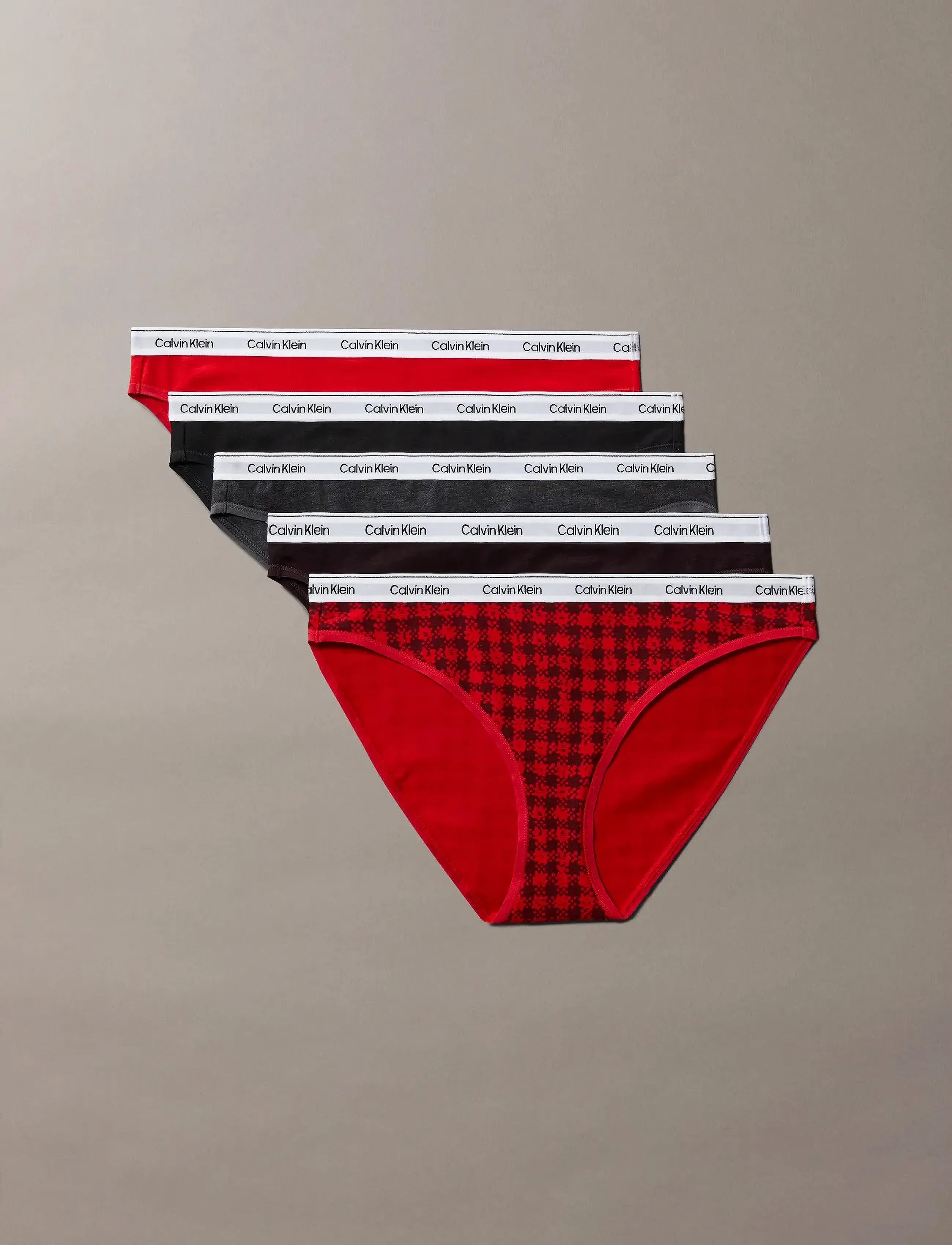Calvin Klein - BIKINI 5PK - briefs - blotched plaid+adreniline rush/blac - 1