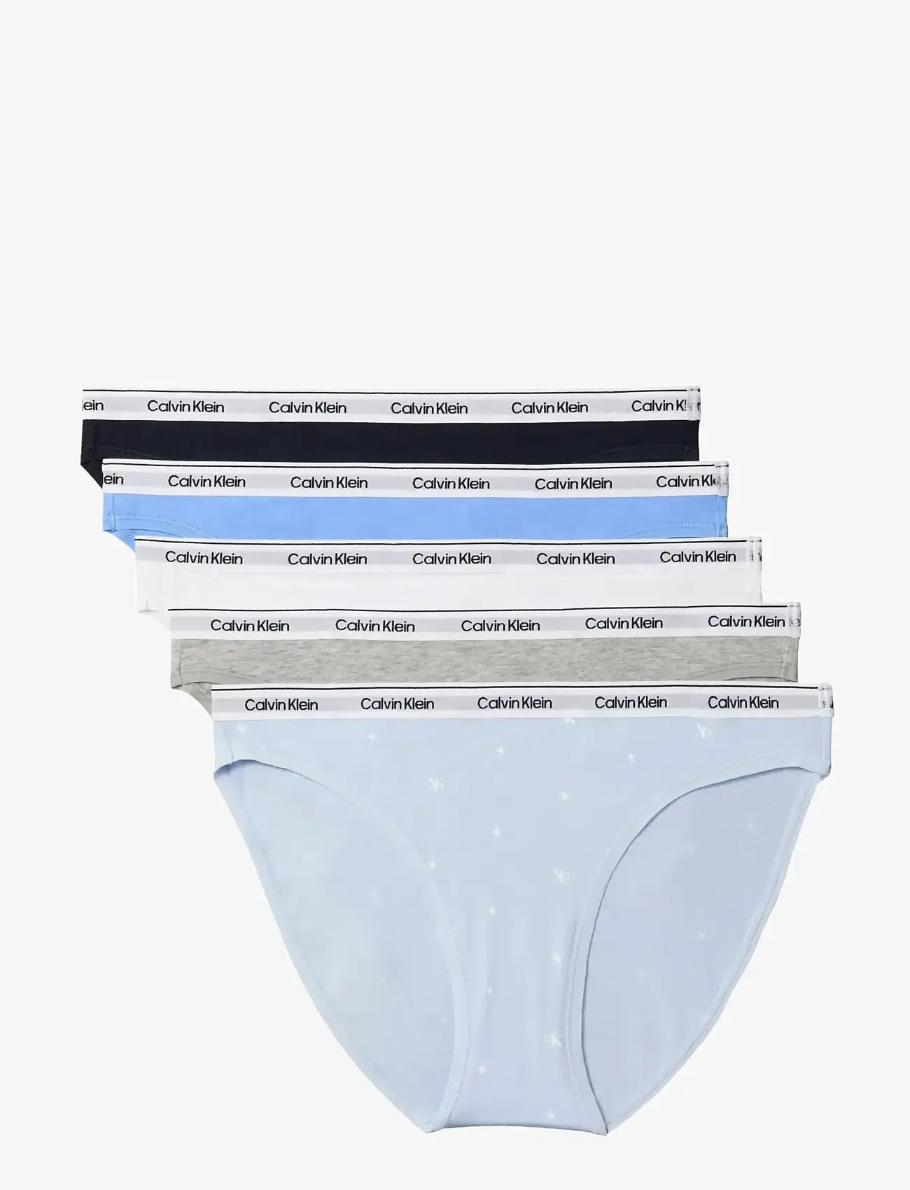 Calvin Klein - BIKINI 5PK - majtki - shoreline  blue descent  white  gre - 1