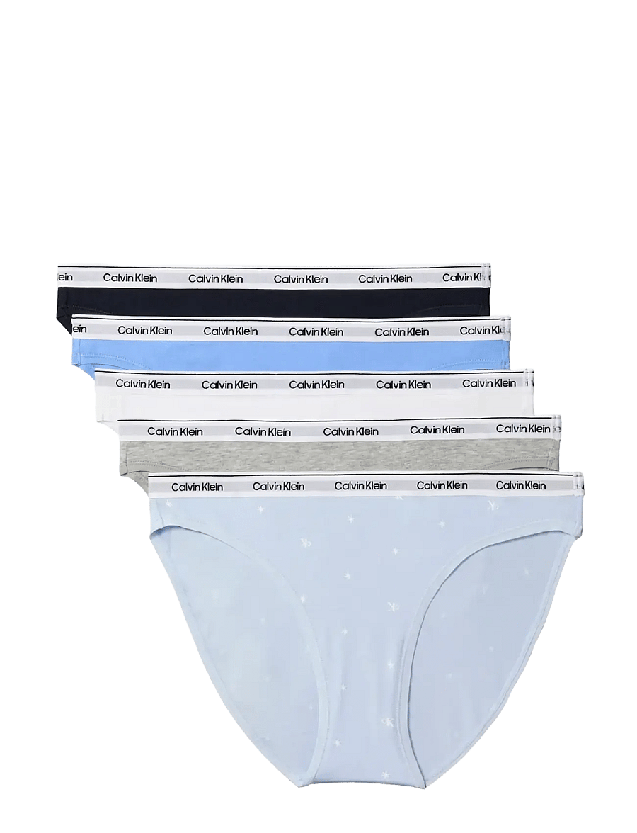Calvin Klein - BIKINI 5PK - briefs - shoreline blue descent white gre - 1