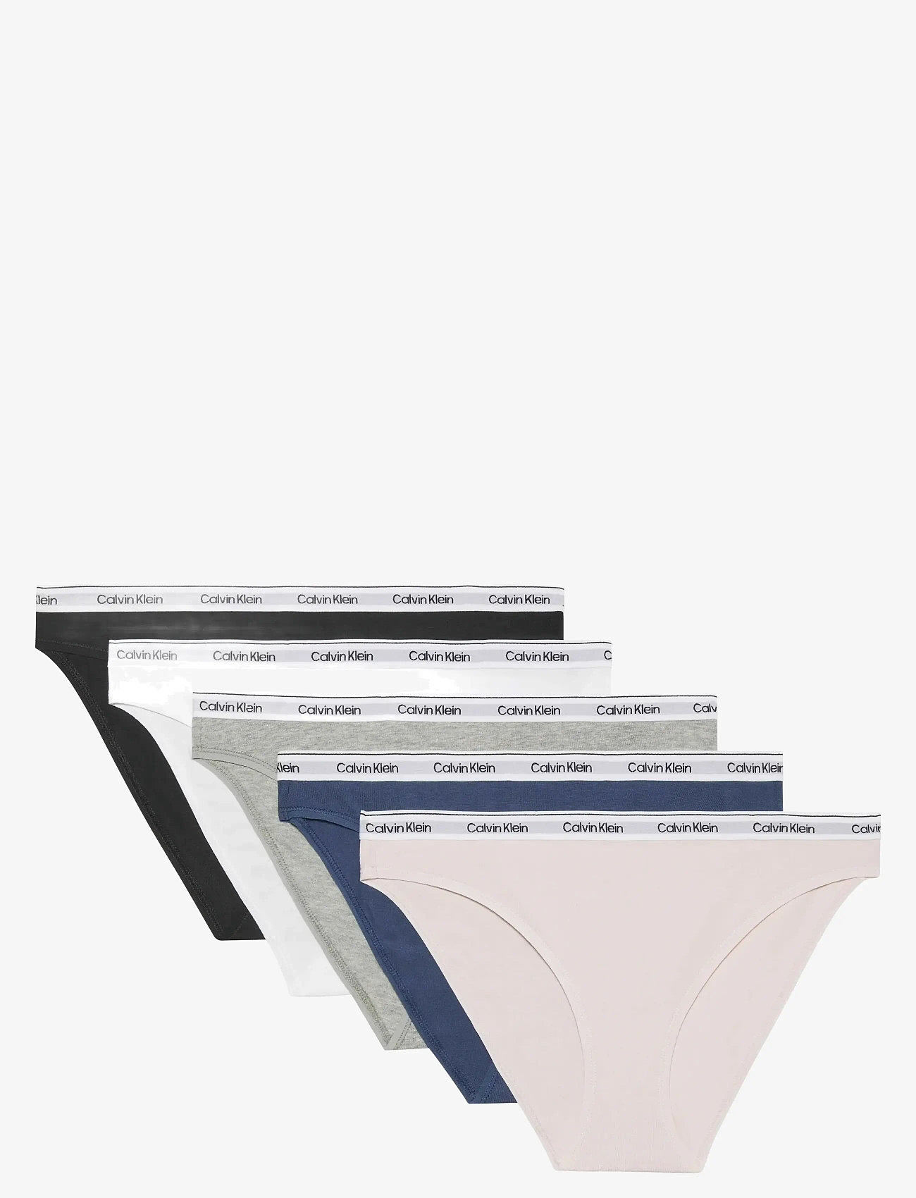 Calvin Klein - BIKINI 5PK - slips - black white grey heather potpourri - 1