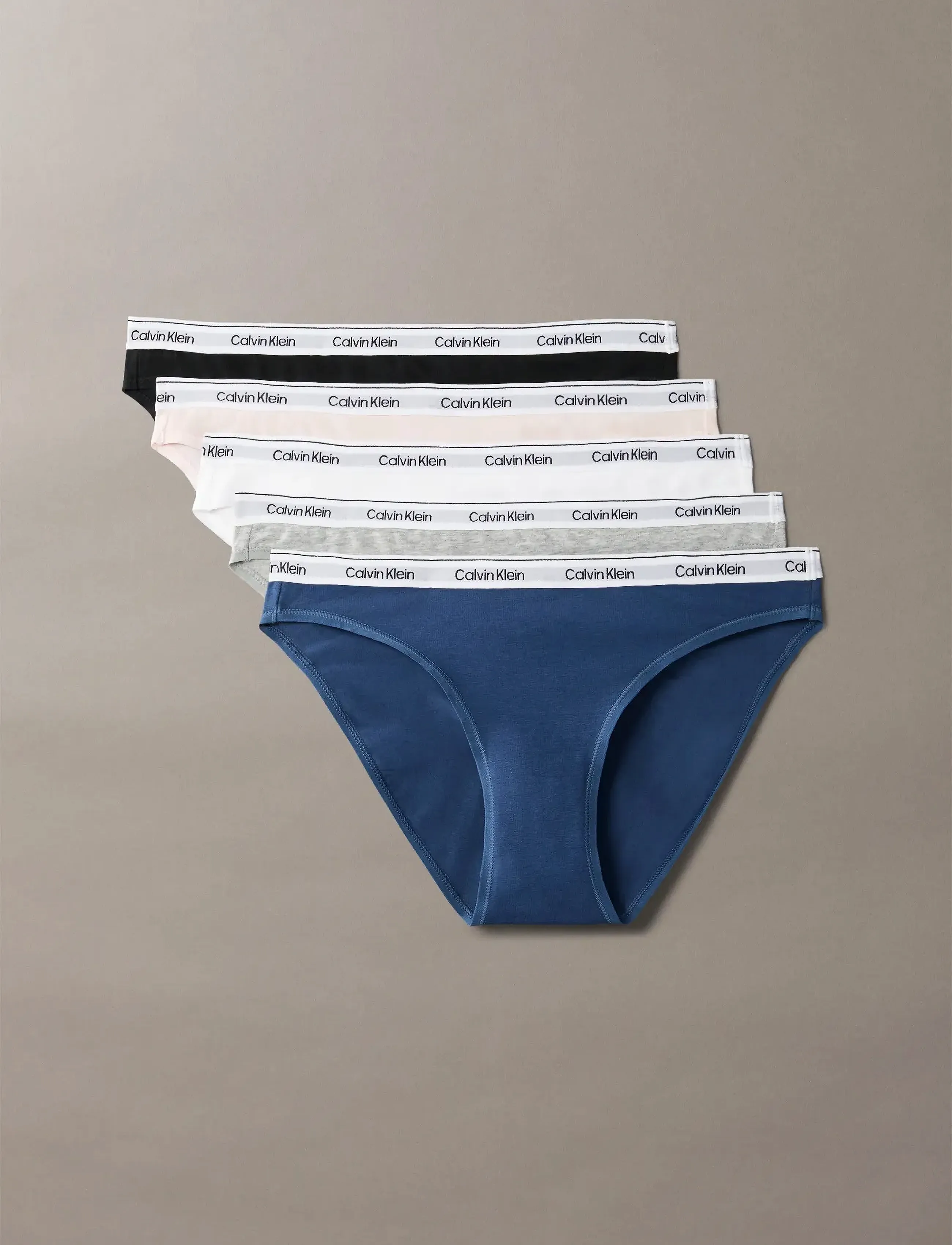 Calvin Klein Bikini 5Pk, Kvinder, Multipakke Bikini Trusser, Sort, Str: L