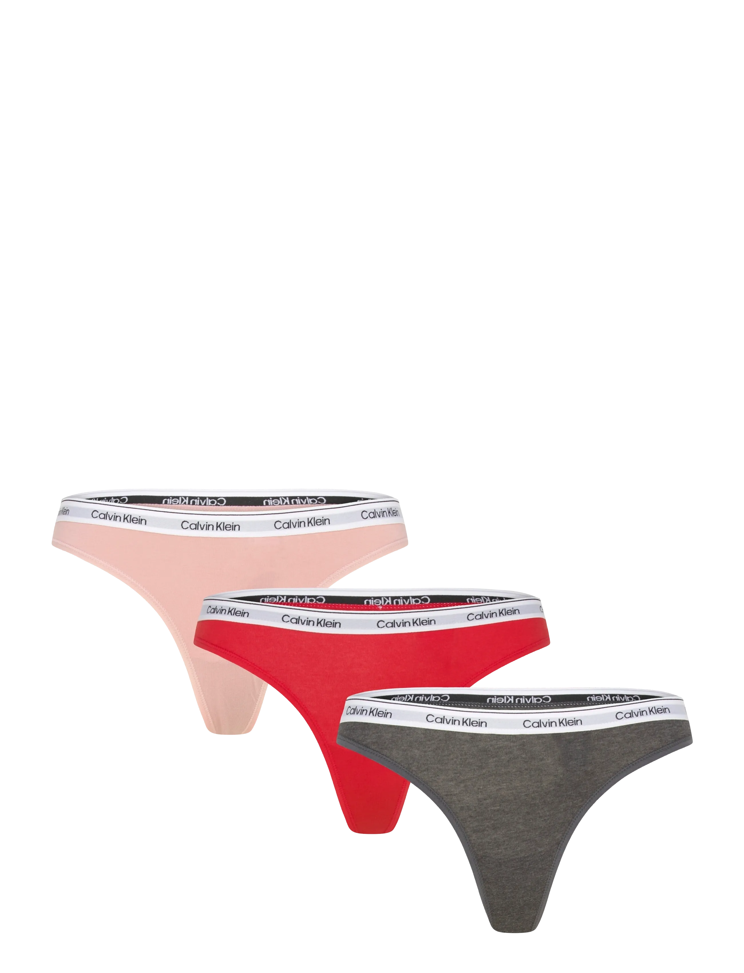 Calvin Klein THONG 3PK - Unterwäsche - CHARCOAL GREY/ADRENILINE RUSH/SUBDU / multi