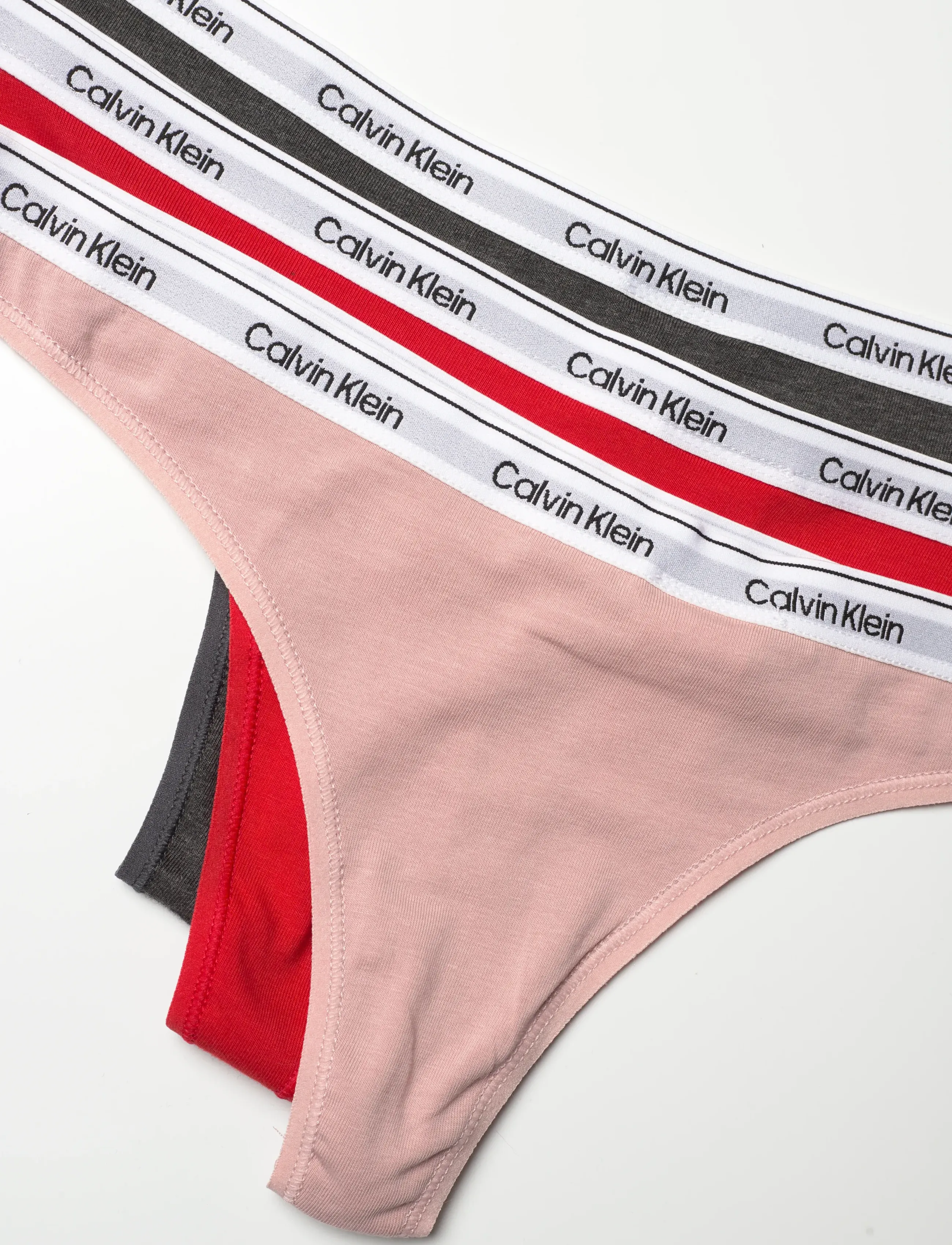 Calvin Klein - THONG 3PK - laveste priser - charcoal grey/adreniline rush/subdu - 1