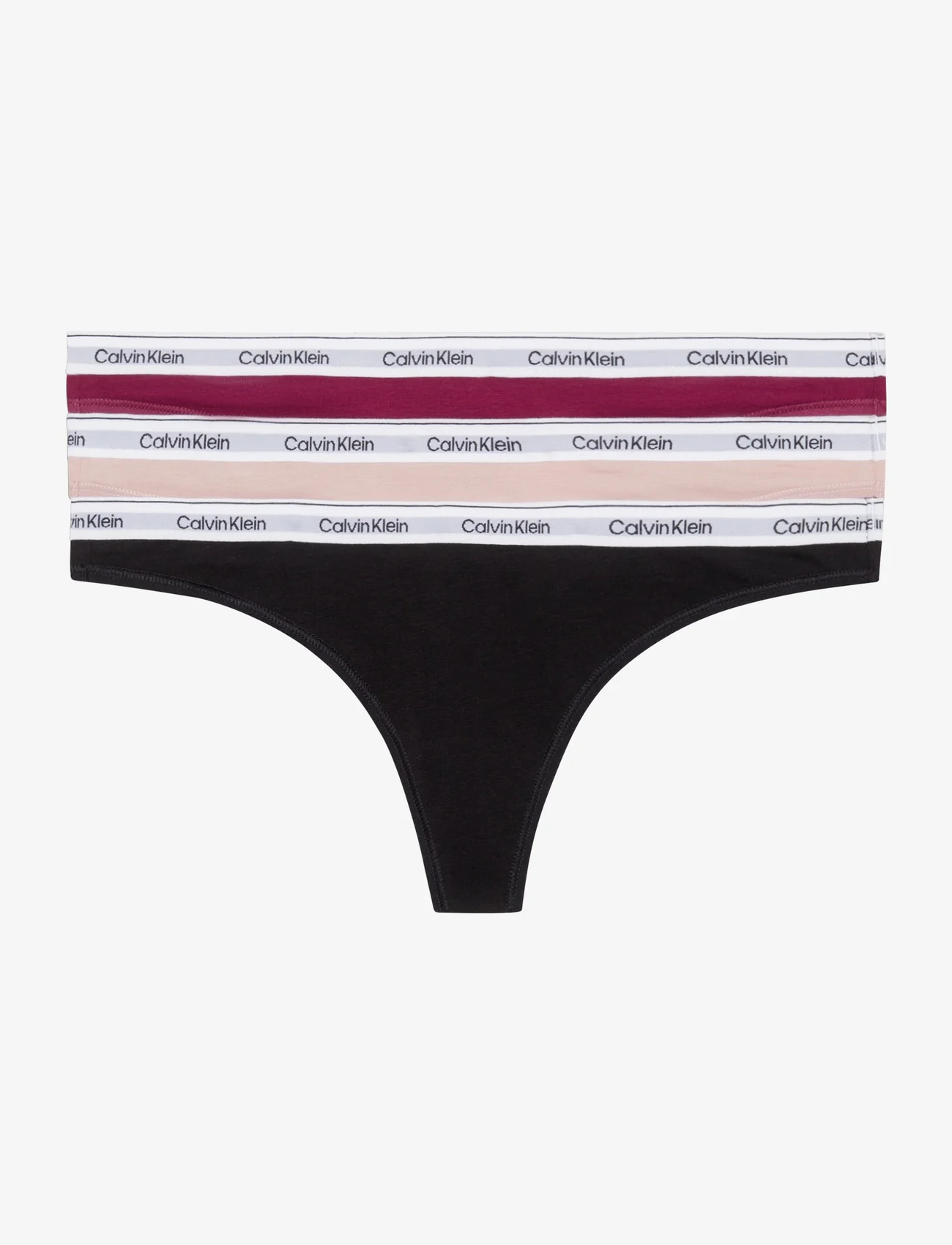 Calvin Klein - 3 PACK THONG (LOW-RISE) - thongs - purple potion/subdued/black - 0