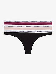 Calvin Klein - 3 PACK THONG (LOW-RISE) - thongs - purple potion/subdued/black - 0