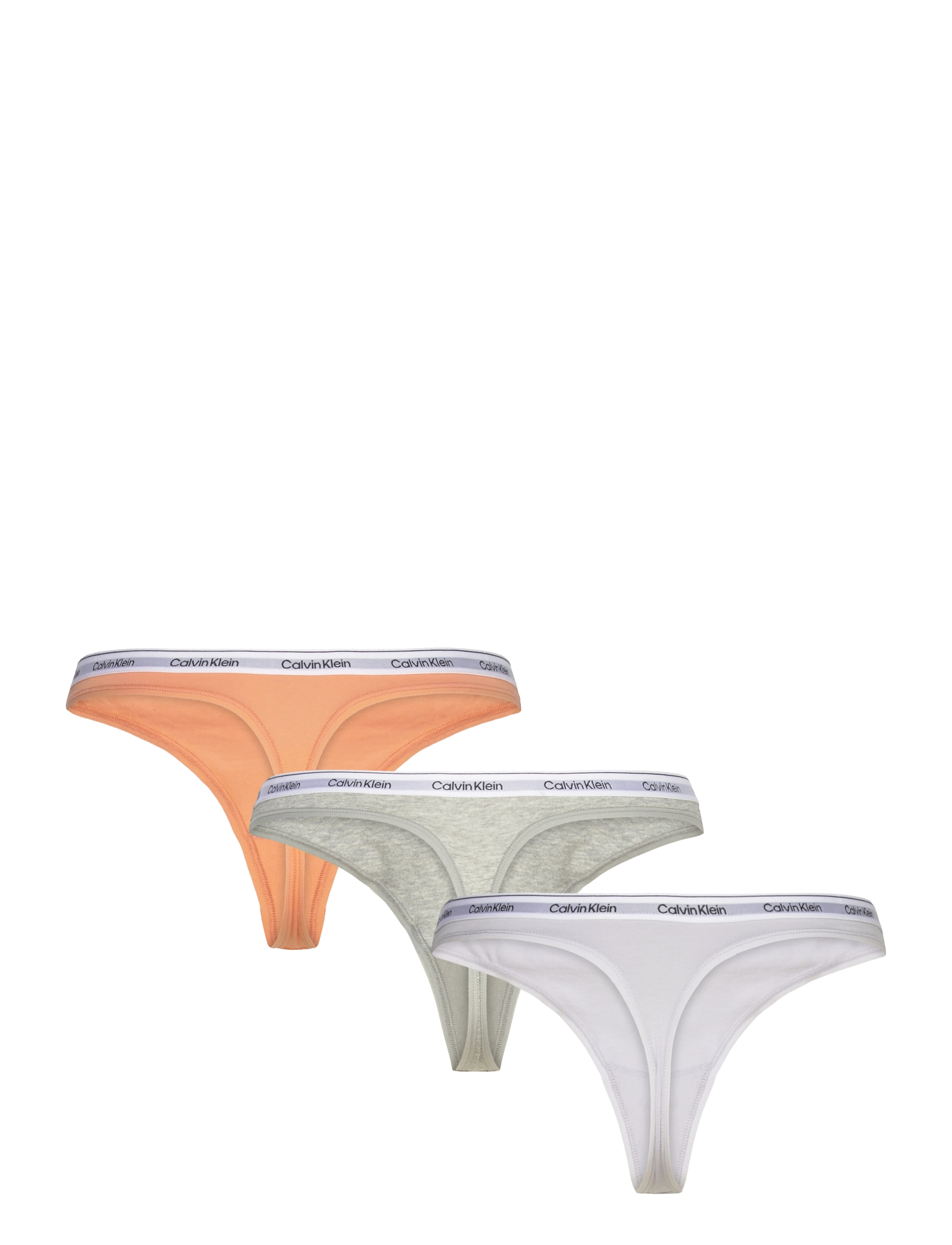 Calvin Klein - THONG 3PK - stringtrosor - cadmium orng/gry htr/lavender blue - 1