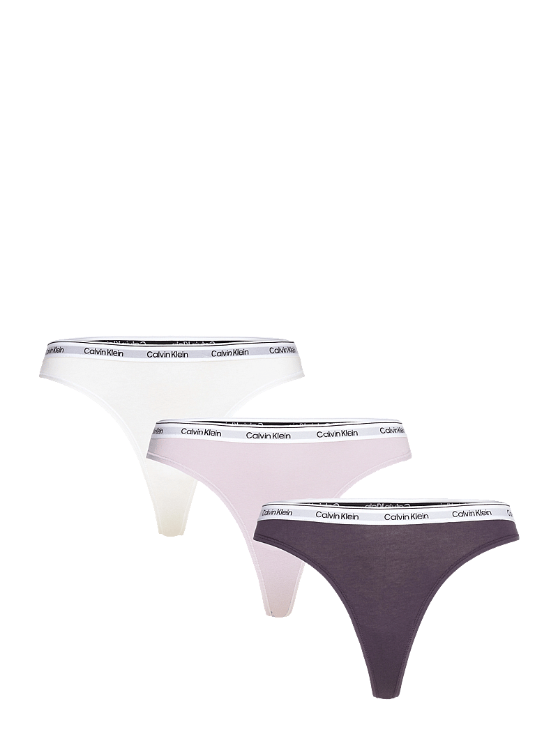 Calvin Klein - THONG 3PK - stringtrusser - nightshade/lilac sugar/white - 1