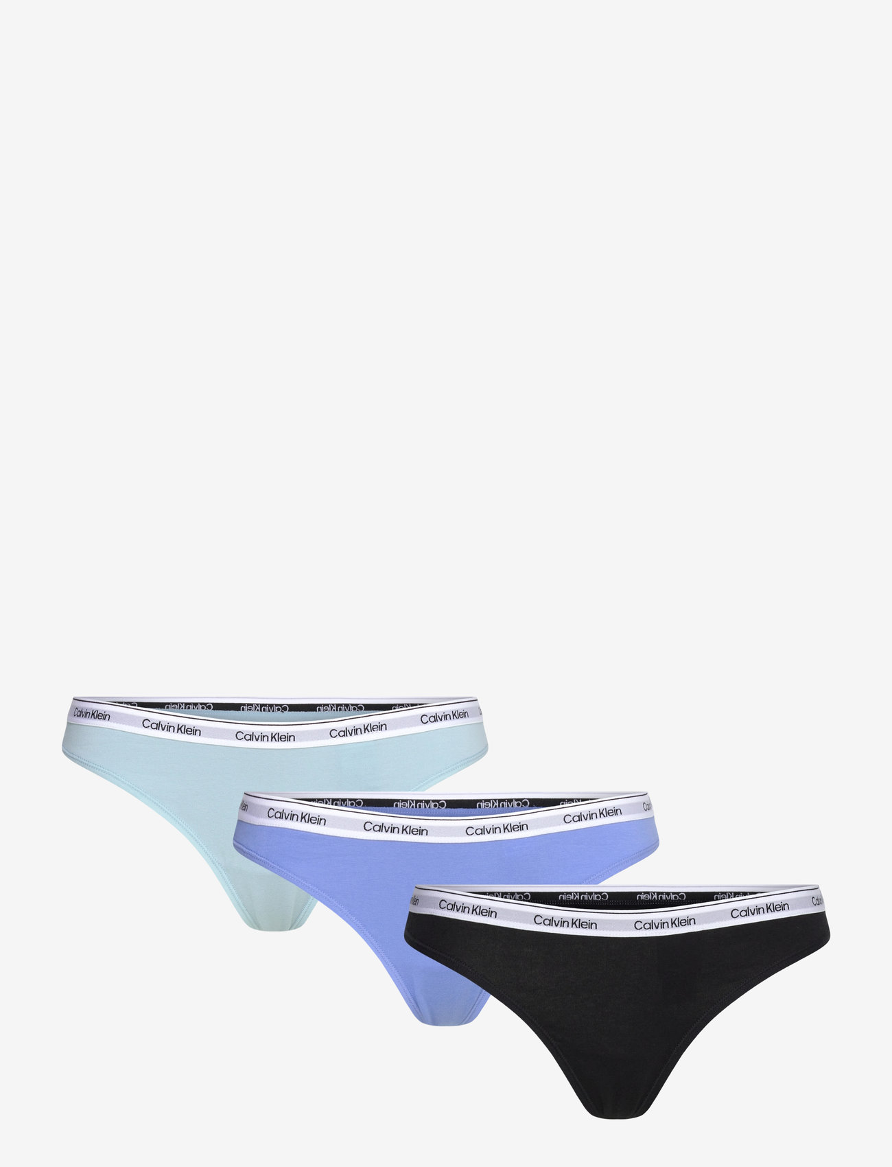 Calvin Klein - THONG 3PK - stringid - sterling blue/black/glacier - 1