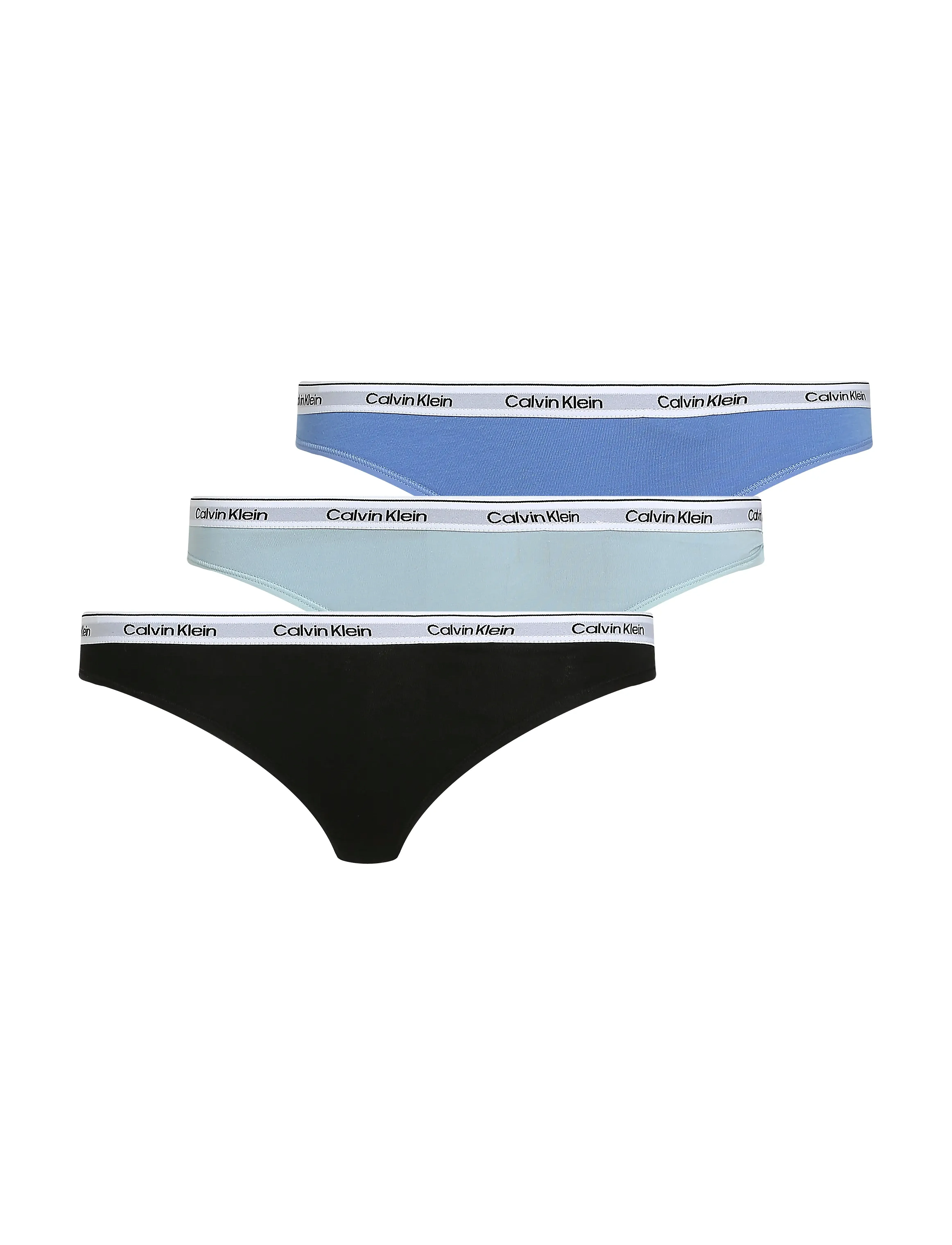 Calvin Klein - THONG 3PK - stringtrusser - sterling blue/black/glacier - 5