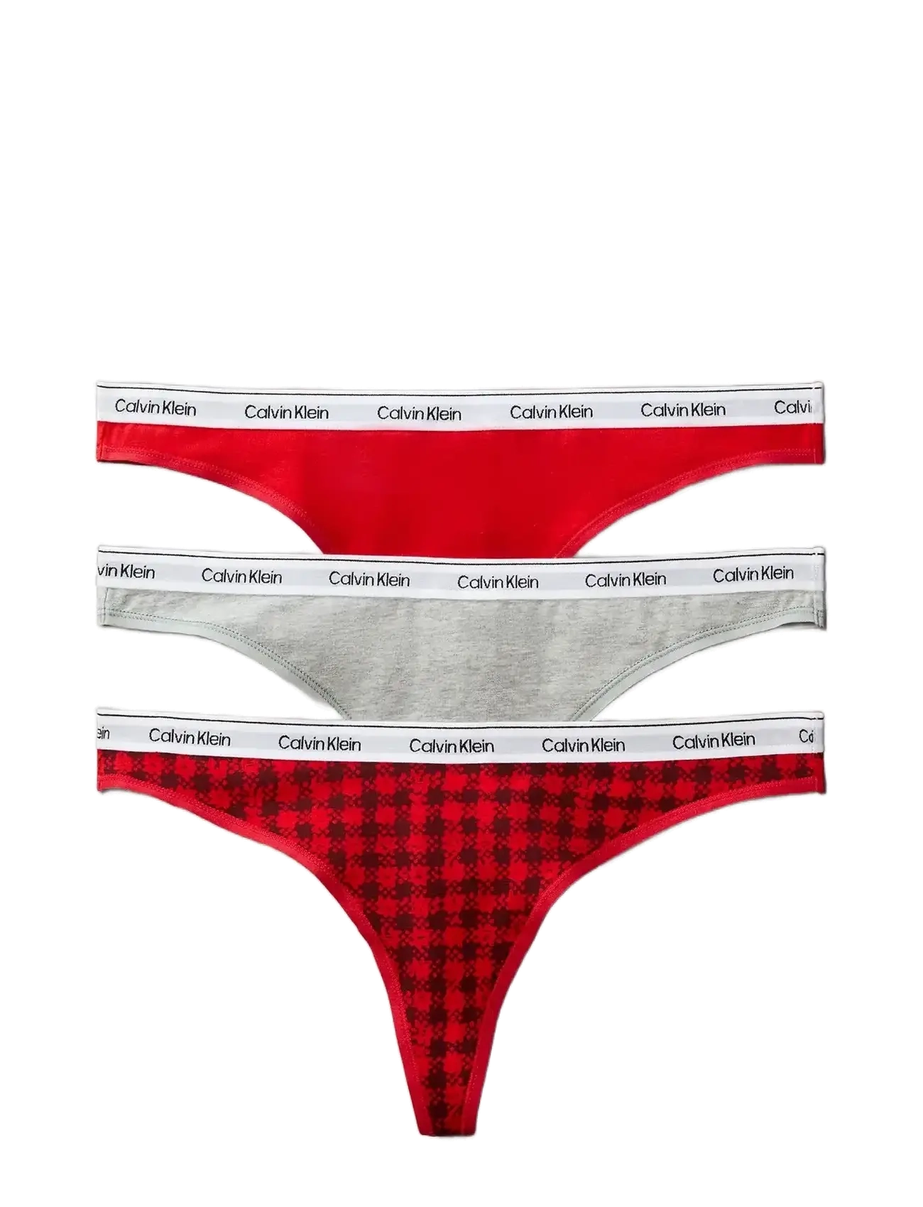 THONG 3PK - BLOTCHED PLAID+ADRENALINE RUSH/BLAC