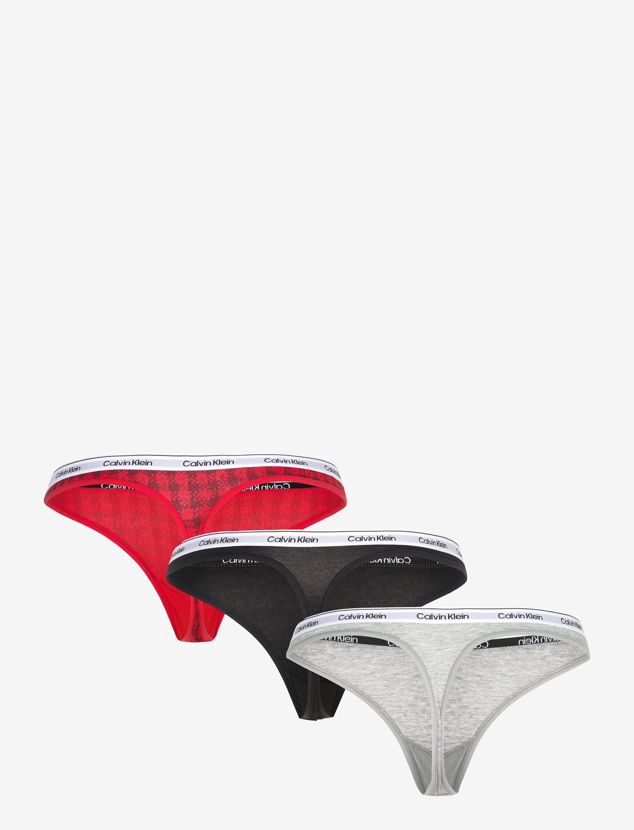 Calvin Klein - THONG 3PK - stringtrusser - blotched plaid+adrenaline rush/blac - 2