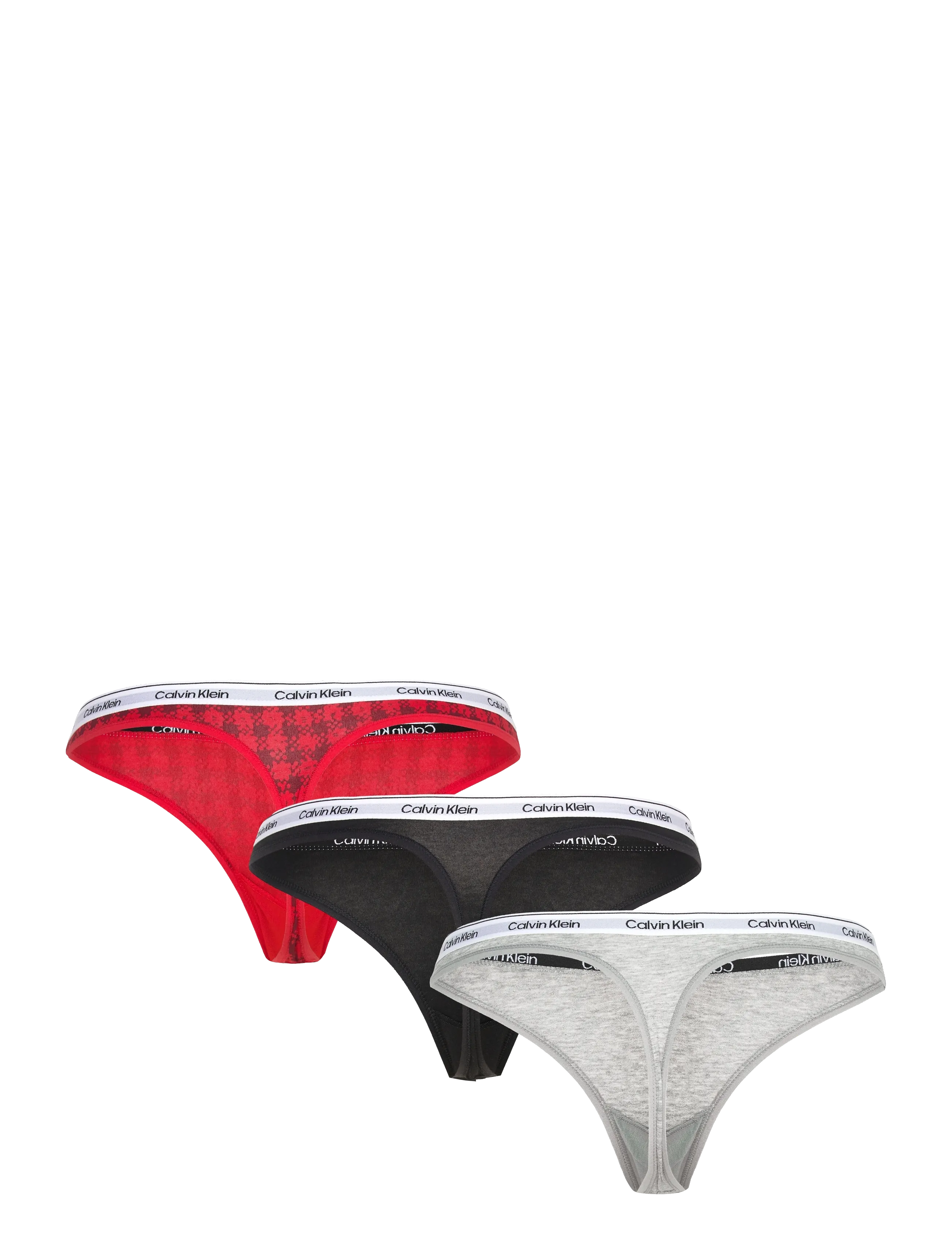 Calvin Klein - THONG 3PK - stringi - blotched plaid+adrenaline rush/blac - 2