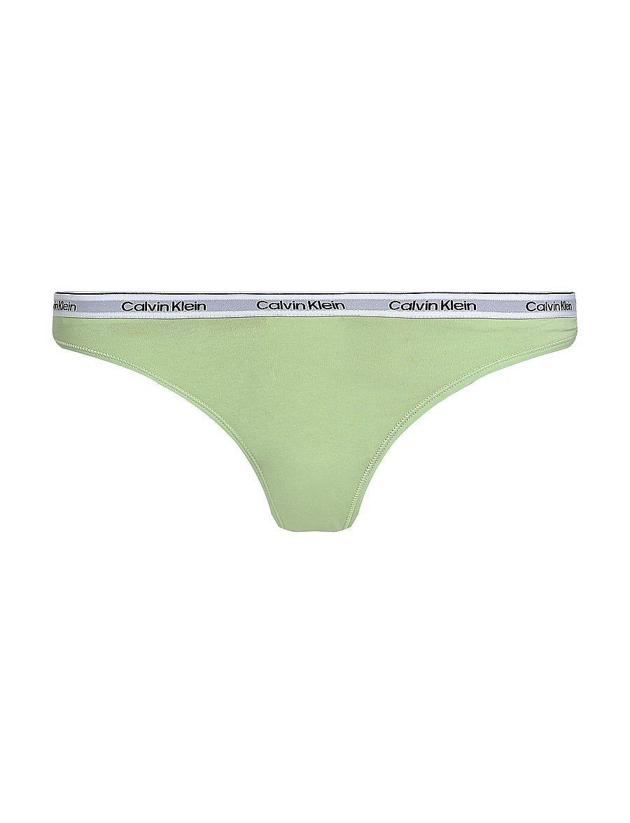 Calvin Klein - THONG 3PK - stringid - highline green/buff pink/gry htr - 0