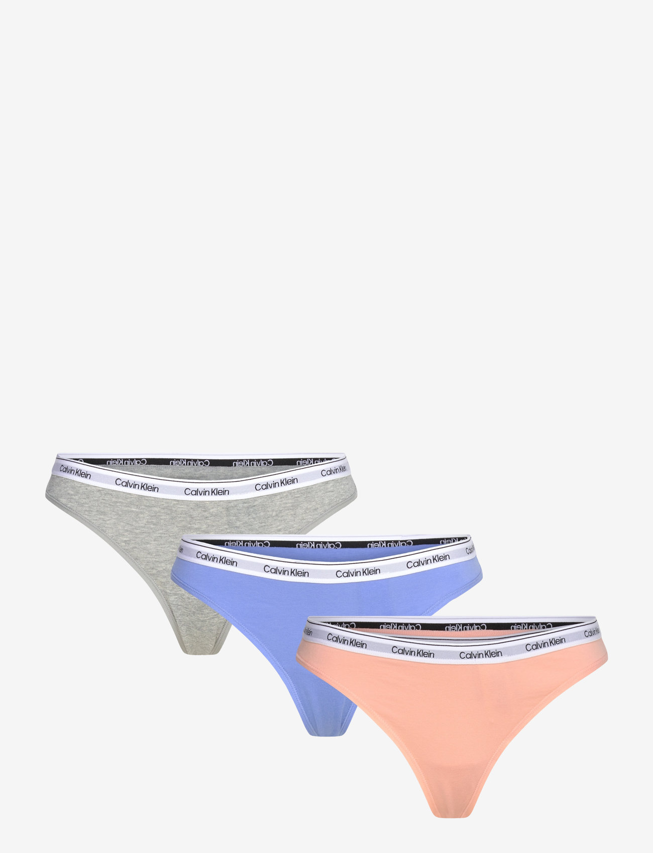 Calvin Klein - THONG 3PK - stringid - glacier/melon frenzy/gry hthr - 1