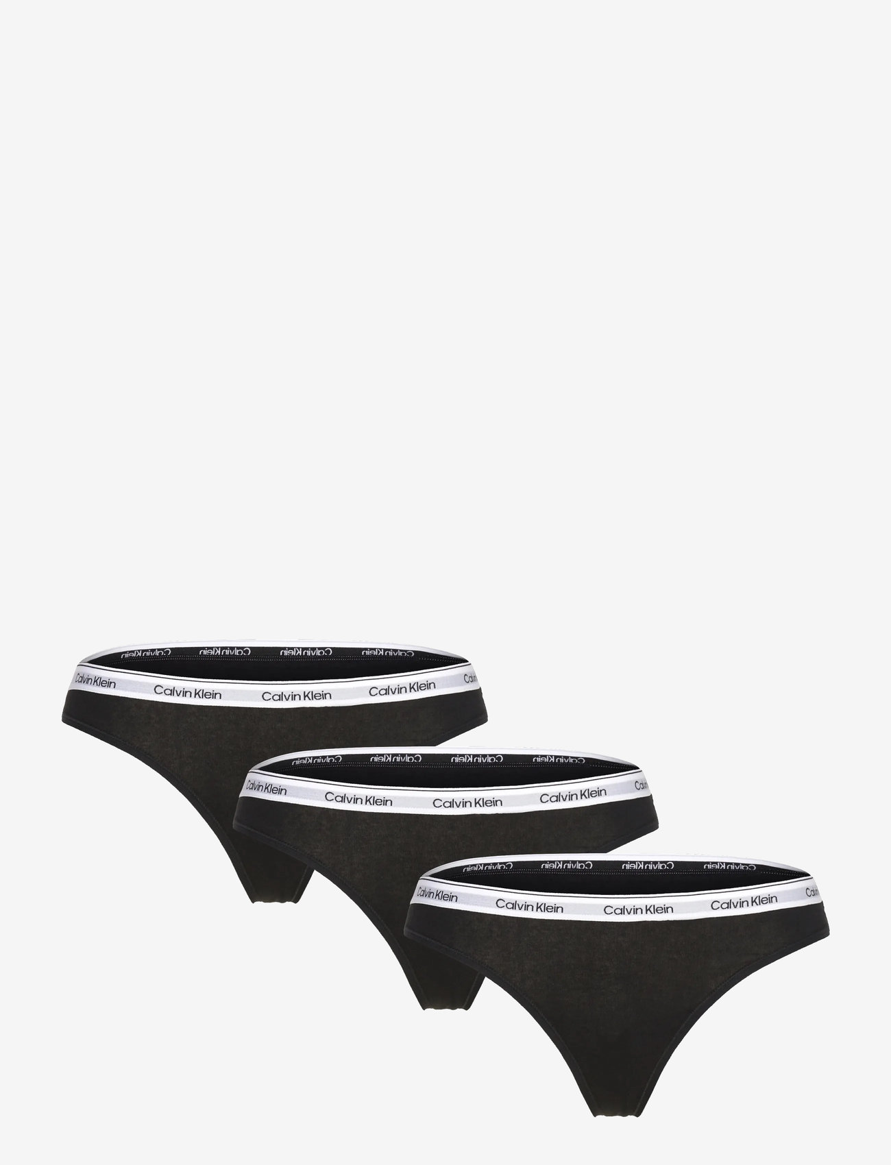 Calvin Klein - THONG 3PK - stringi - black  black  black - 1