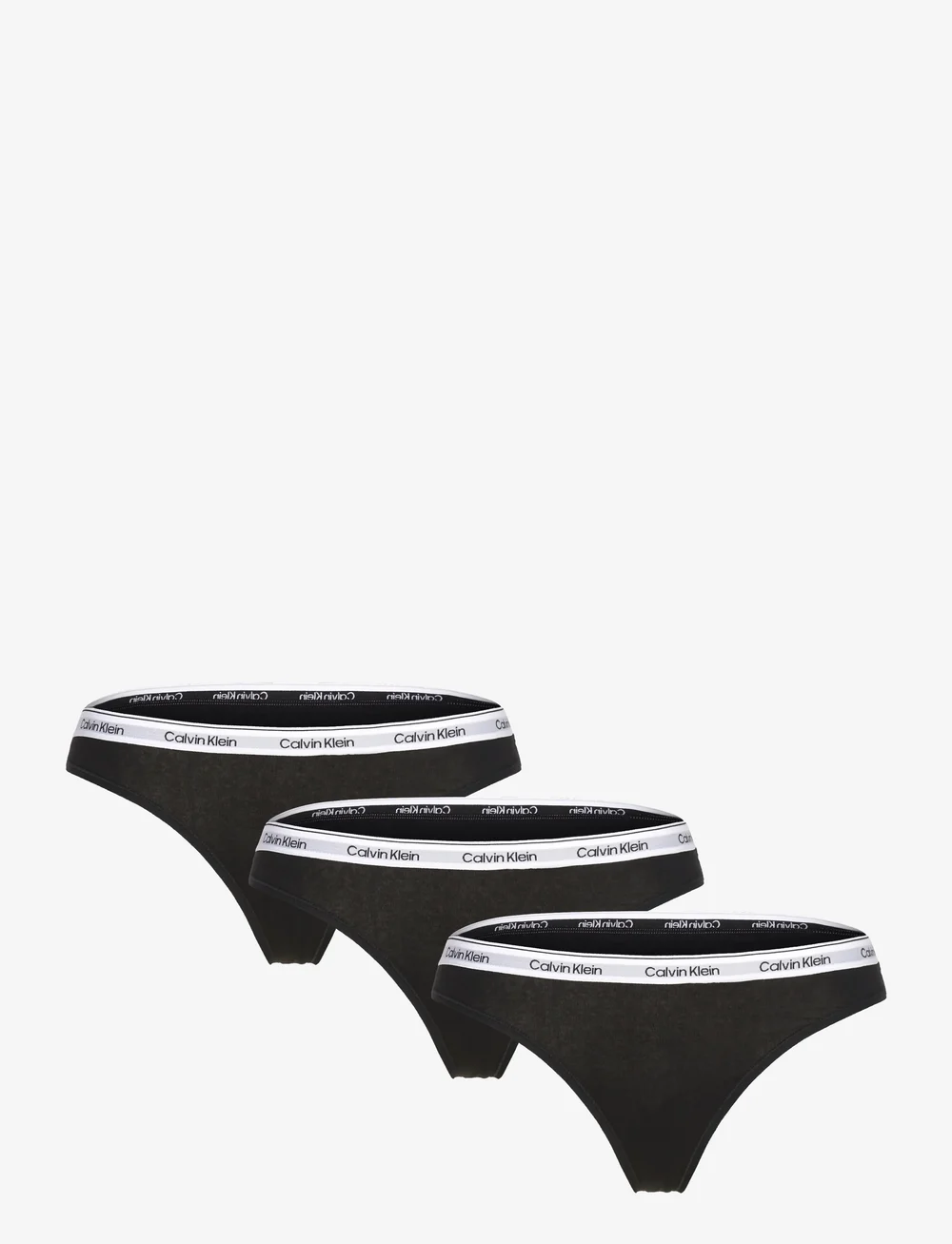 Calvin Klein - THONG 3PK - stringtrosor - black black black - 1