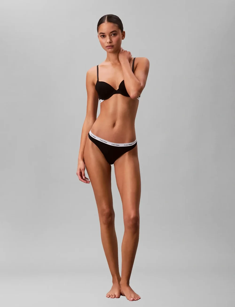 Calvin Klein - THONG 3PK - stringid - black black black - 0