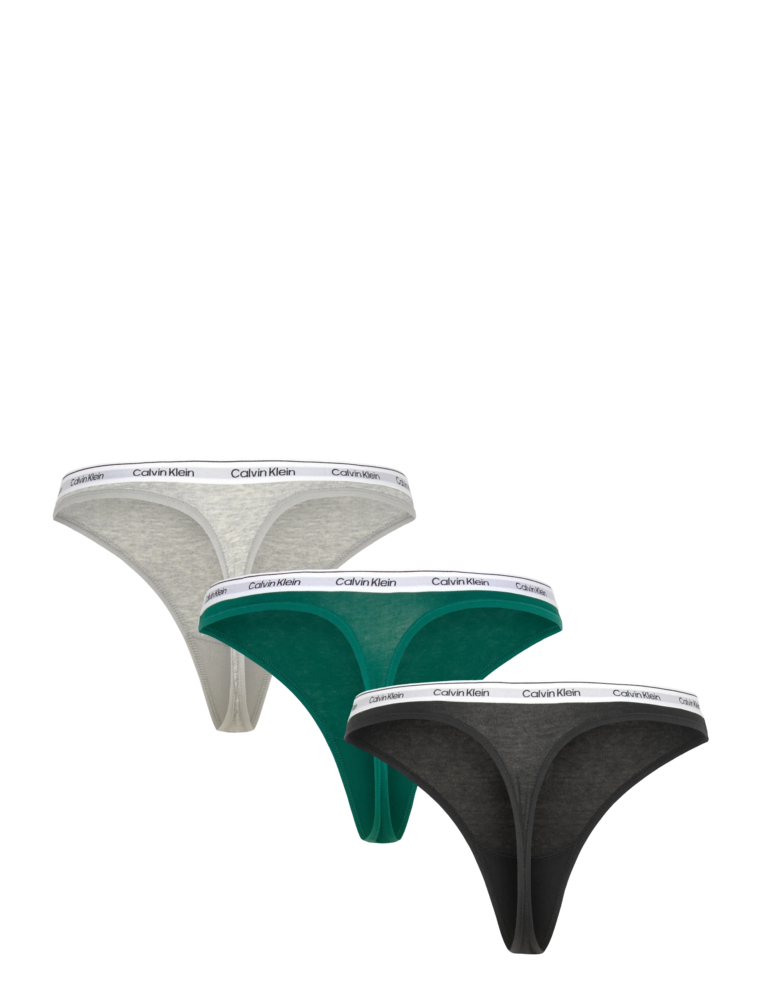 Calvin Klein - THONG 3PK - stringid - black/grey heather/turf - 2