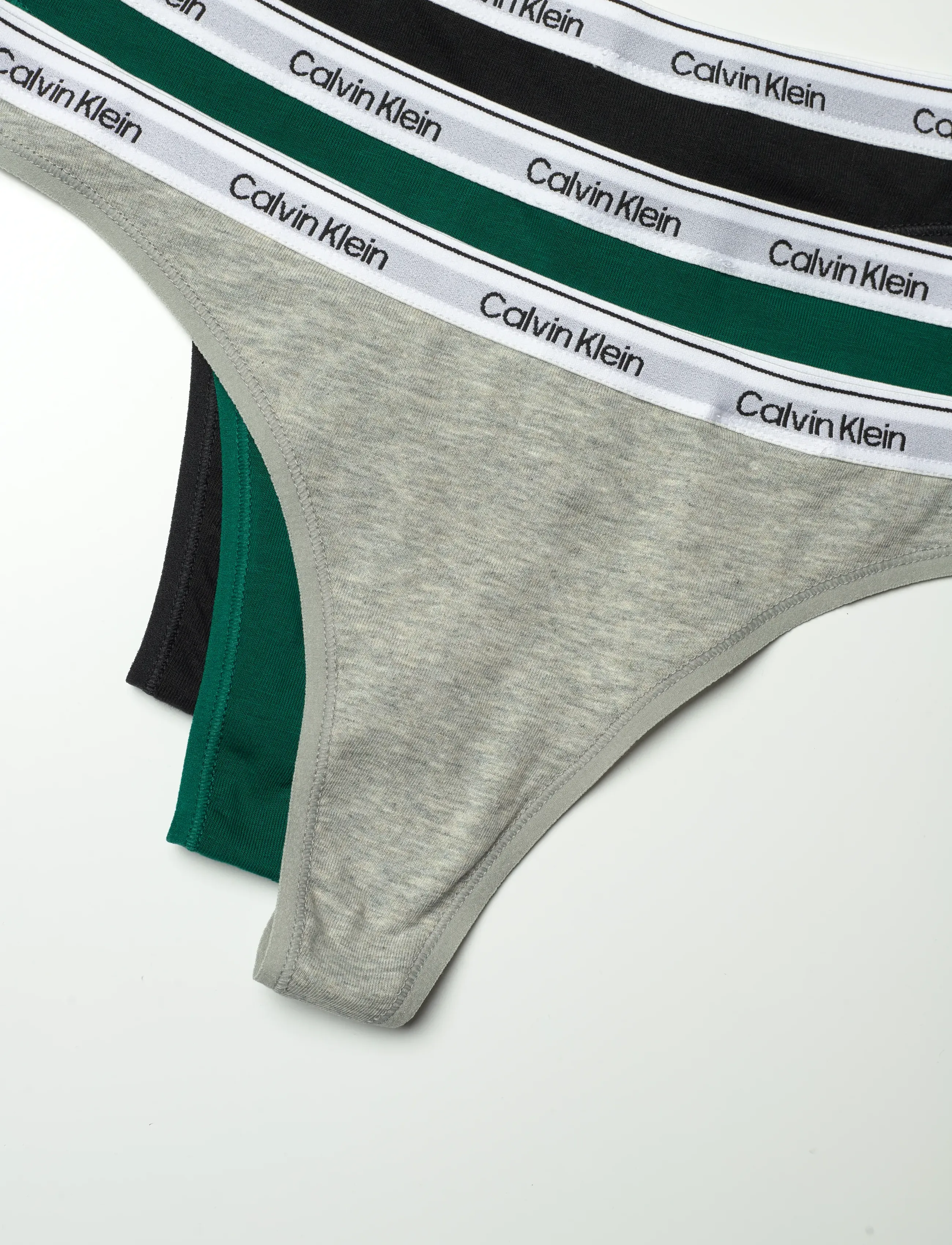 Calvin Klein - THONG 3PK - stringid - black/grey heather/turf - 1