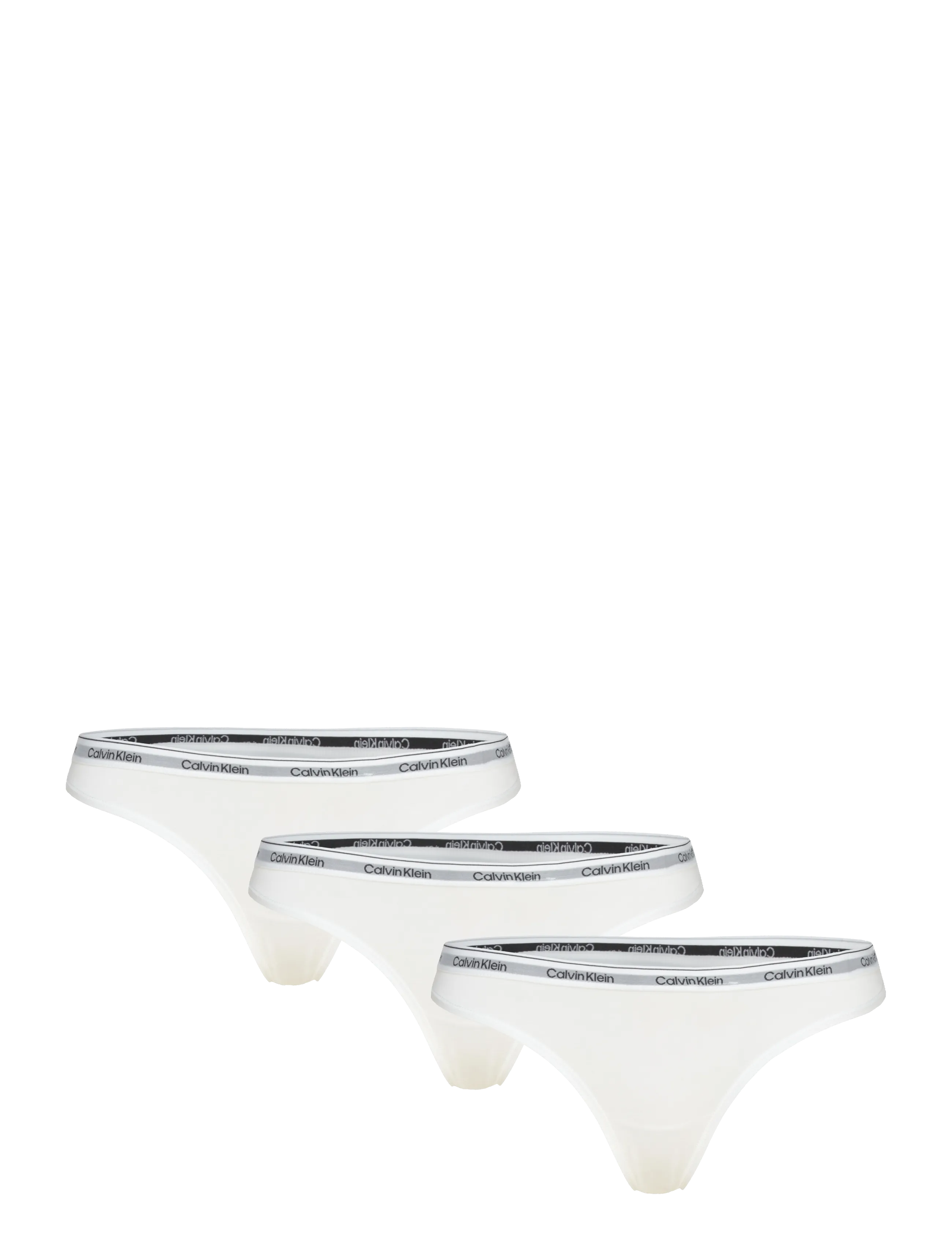 Calvin Klein THONG 3PK - Bielizna - WHITE   WHITE   WHITE / white