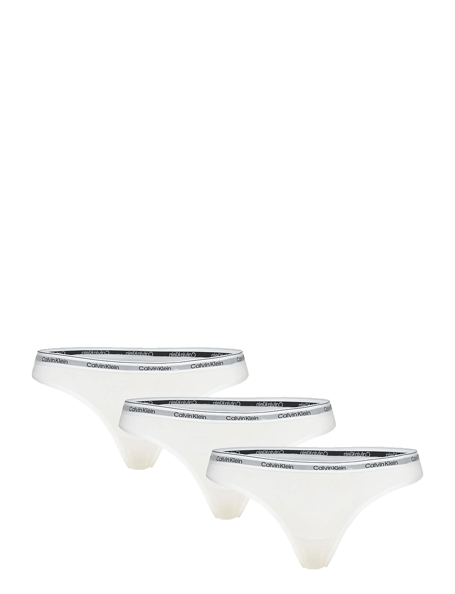 Calvin Klein - THONG 3PK - stringtrusser - white white white - 1
