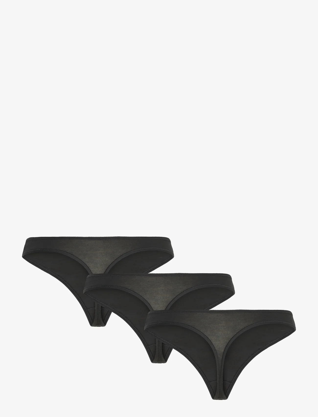 Calvin Klein - THONG 3PK - thongs - black/black/black - 1