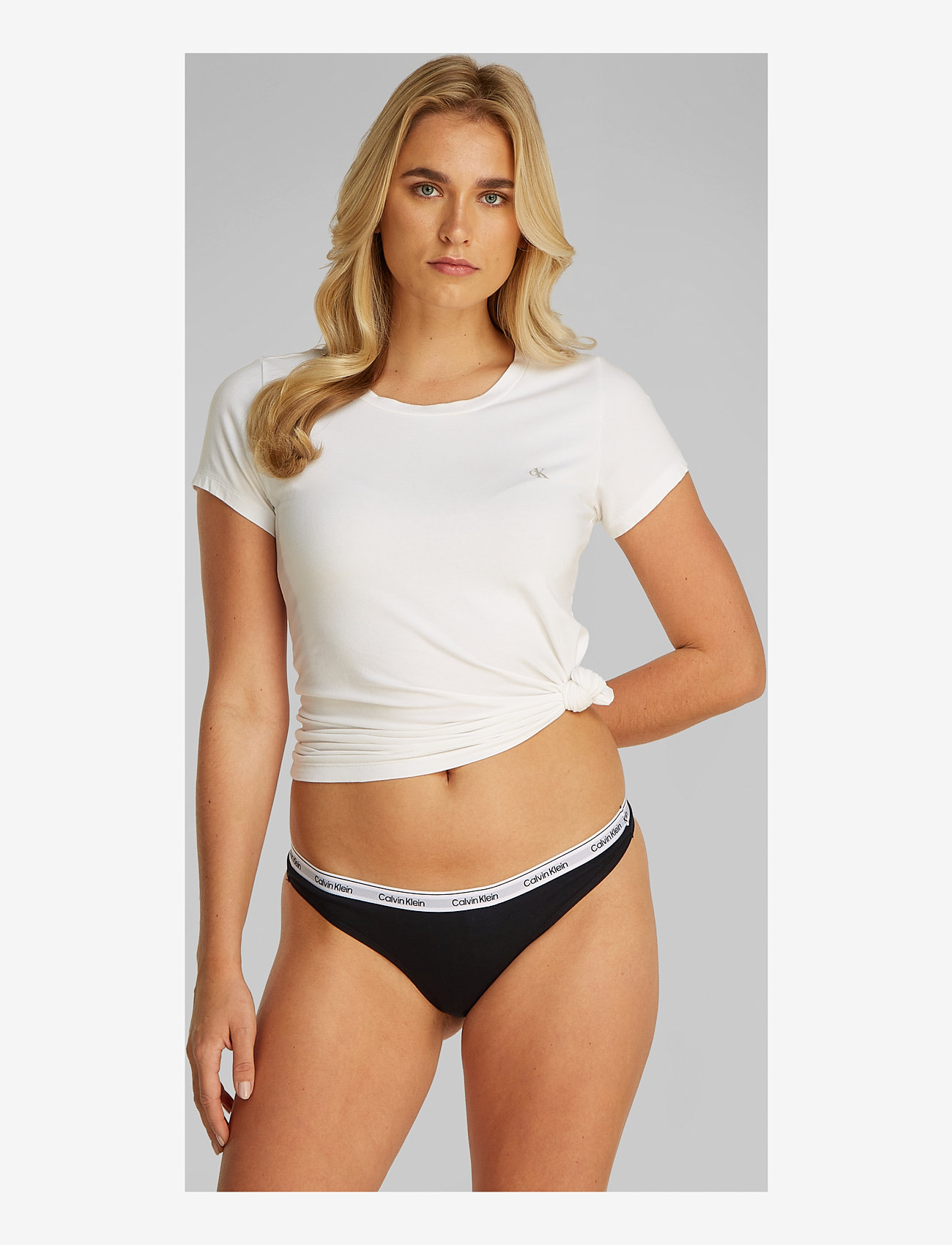 Calvin Klein - 5 PACK THONG (LOW-RISE) - stringtrusser - blk/gryhtr/bf pk/lvly tl/kwl lm - 0